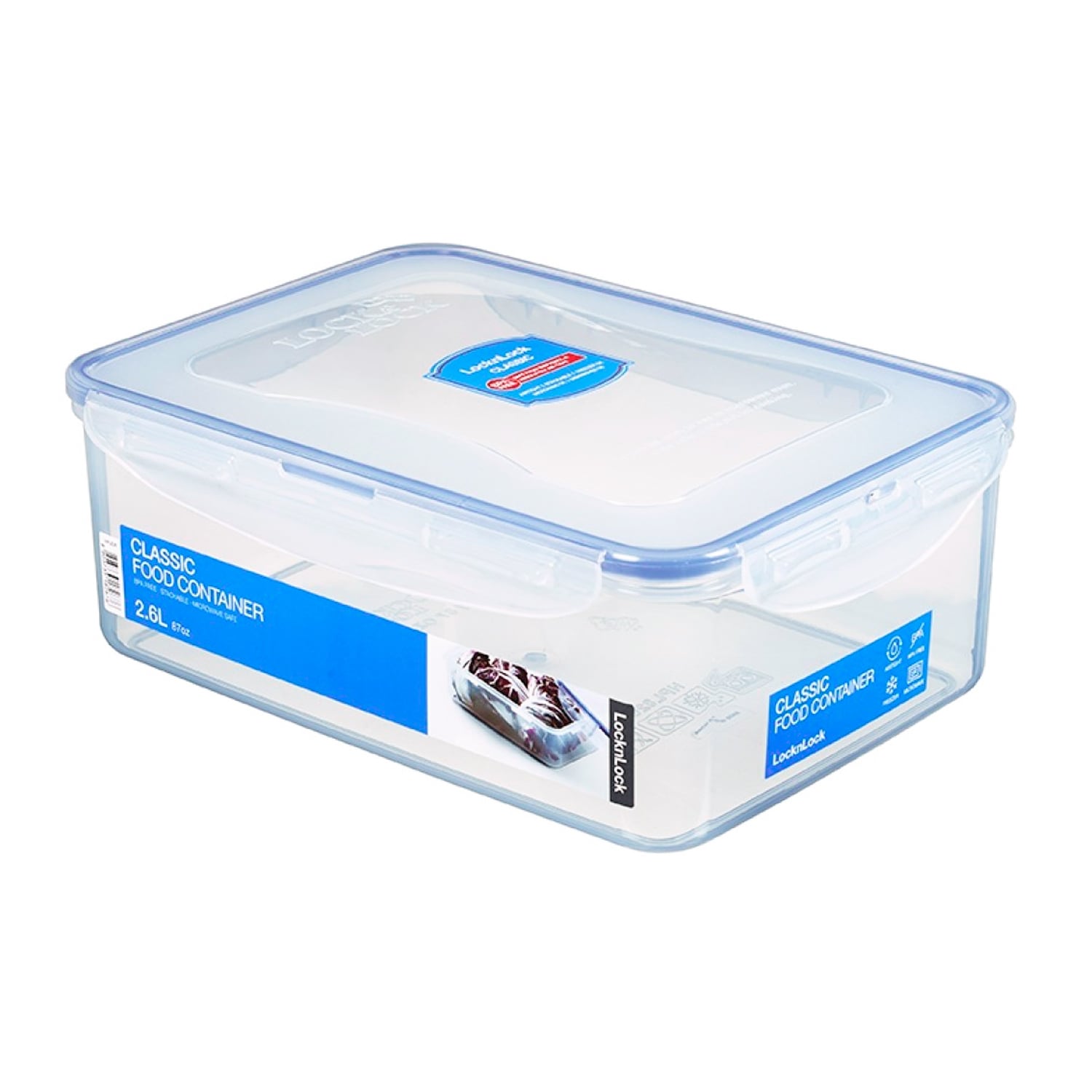 ENVASE HERMÉTICO RECTANGULAR 2.6 L LOCKNLOCK CLASSIC PARA ALIMENTOS - 1