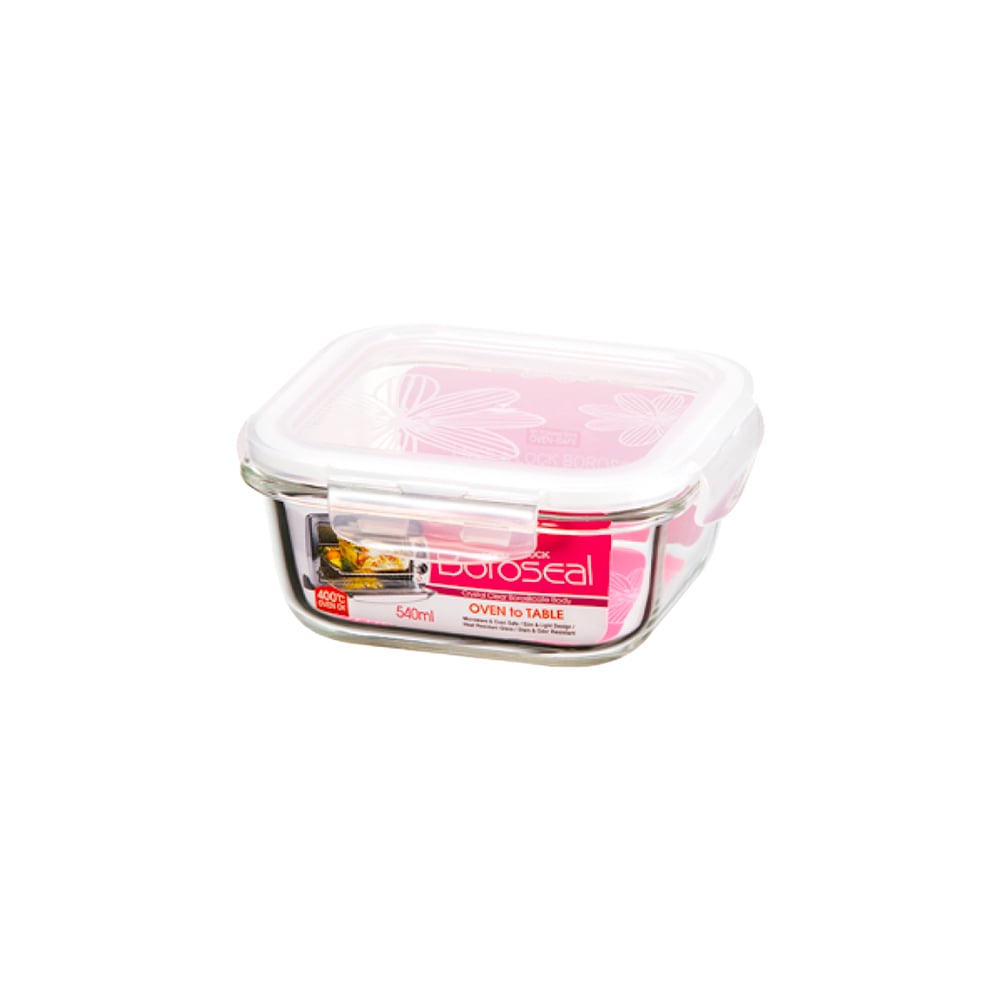 ENVASE HERMÉTICO DE VIDRIO RECTANGULAR 630 ML LOCKNLOCK OVENGLASS EURO TAPA VENTILADA - 1