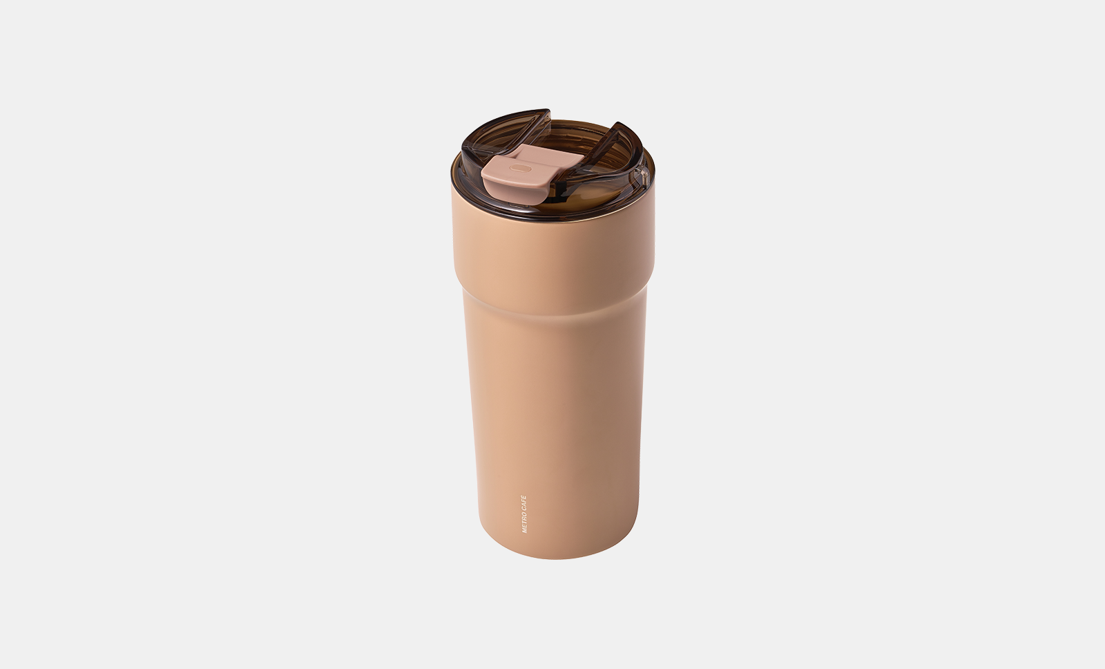 MUG TÉRMICO ACERO METRO CERÁMICO 650 ML MARRÓN LOCKNLOCK - 1