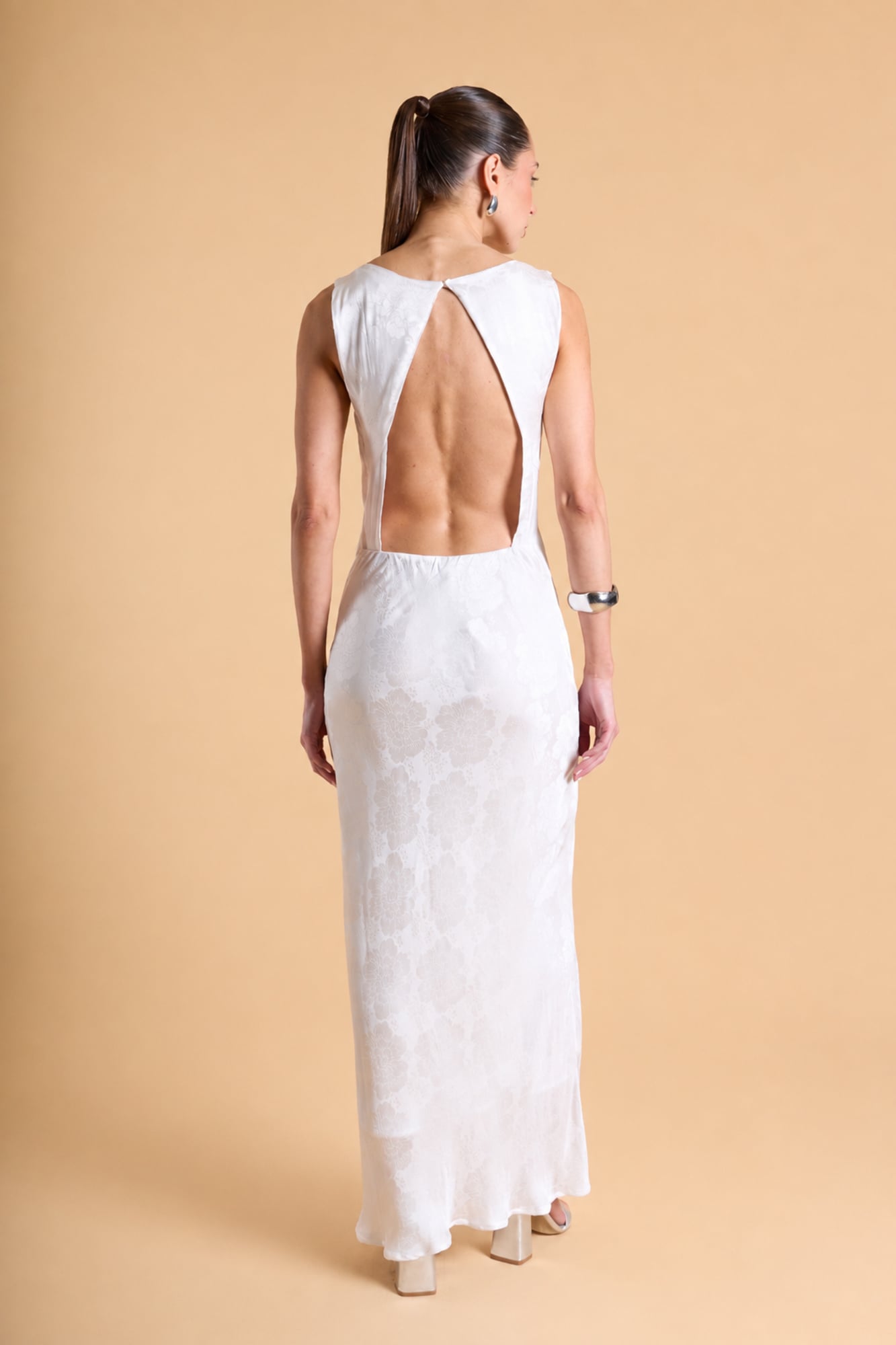 VESTIDO SATINADO FLORES - 4