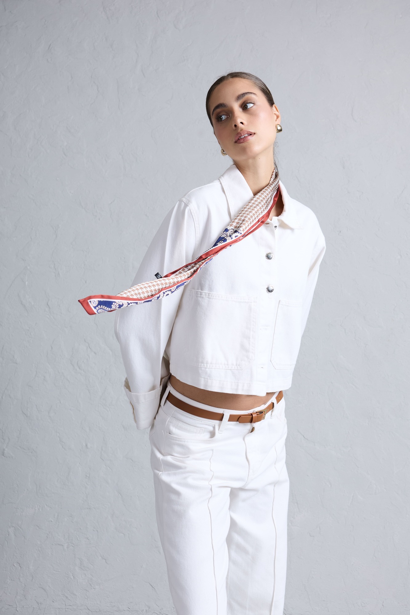 CASACA DENIM MANGA DOBLADA - 1
