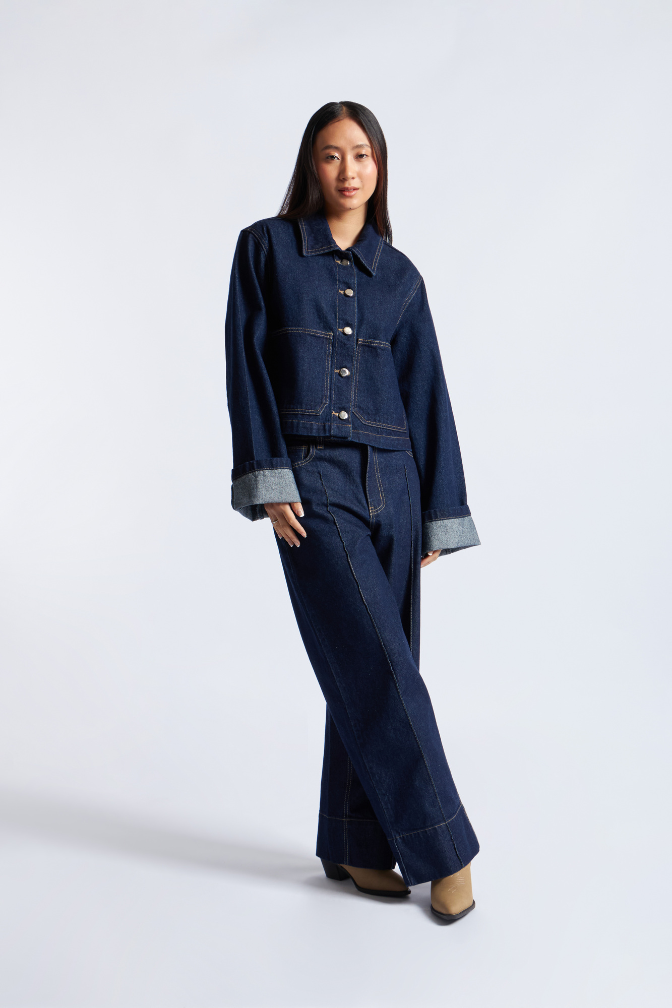 CASACA DENIM MANGA DOBLADA - 3