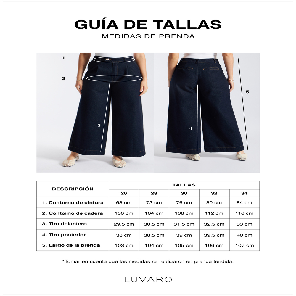 PANTALÓN DENIM ANCHO PINZAS - 5