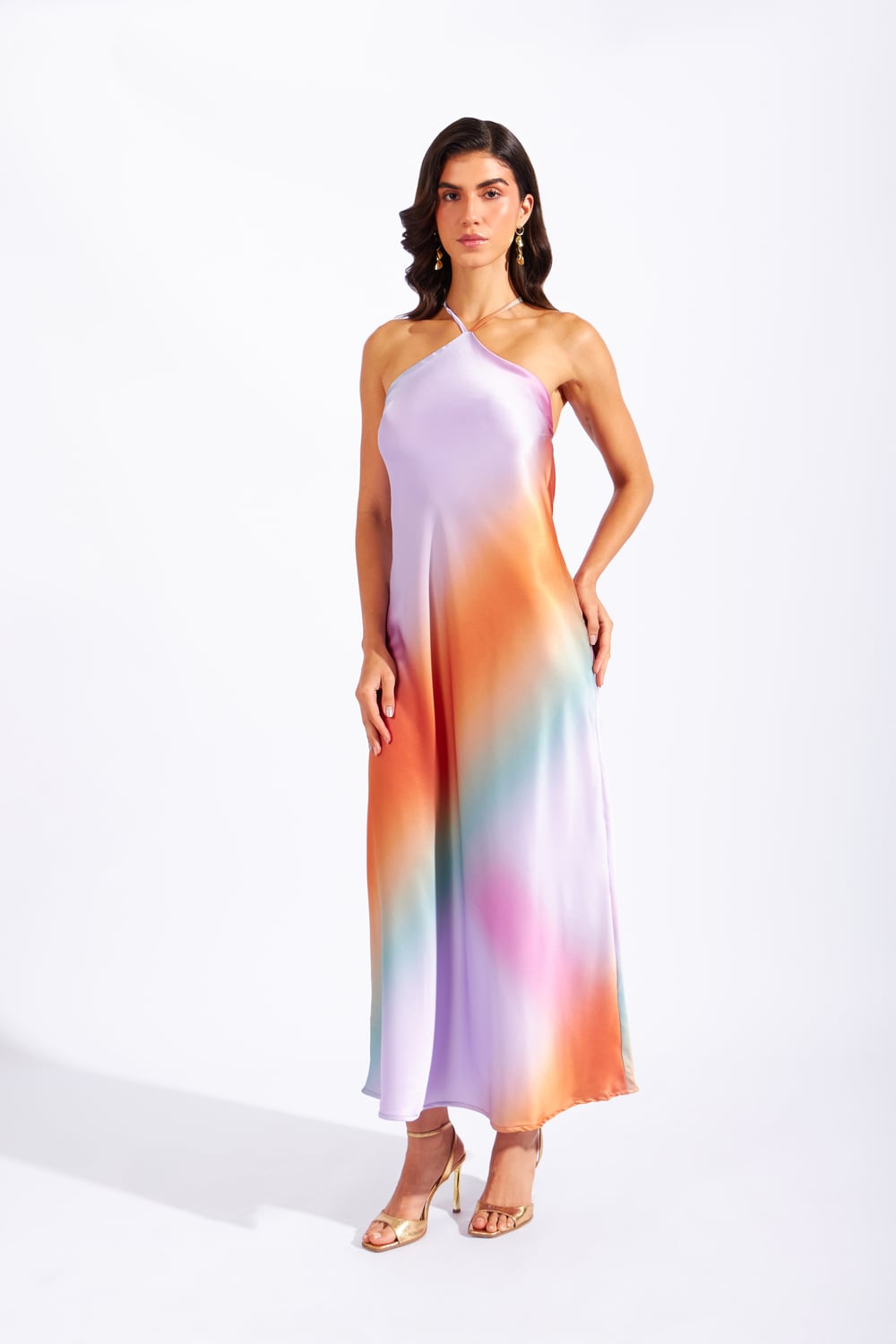 VESTIDO SATINADO ARCOIRIS - 1