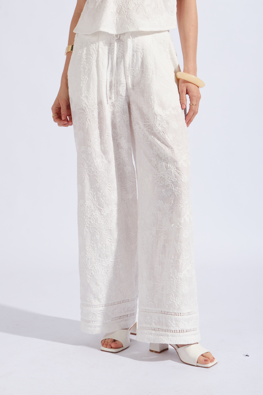 PANTALÓN PLIEGUES BRODERIE - 1