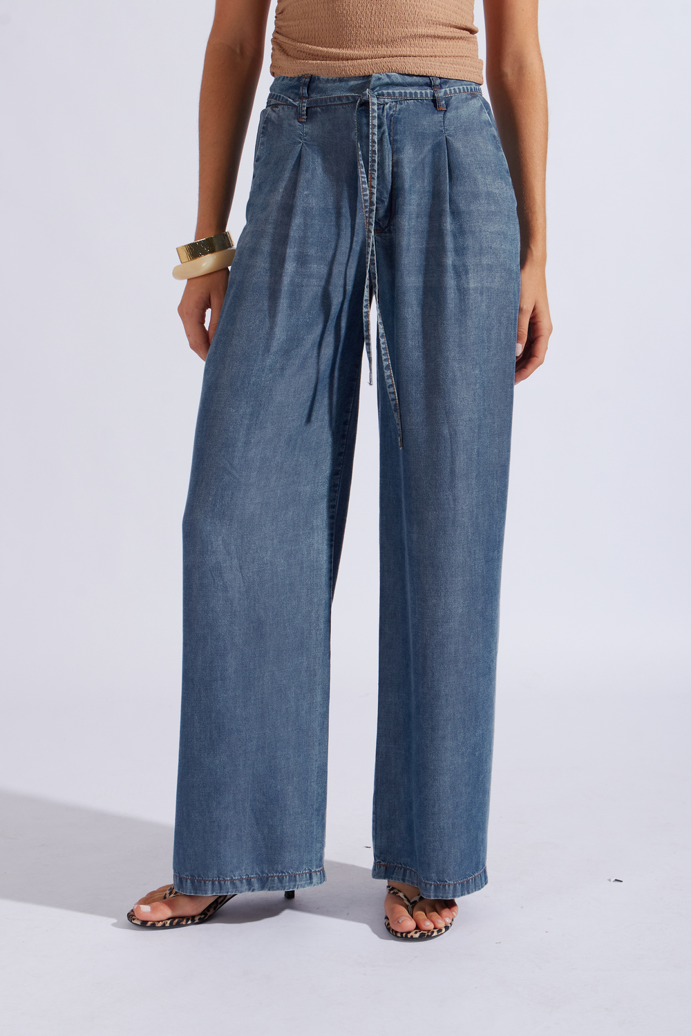 PANTALÓN DENIM FLUIDO - 1