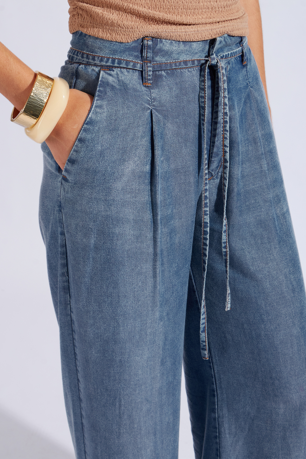 PANTALÓN DENIM FLUIDO - 2
