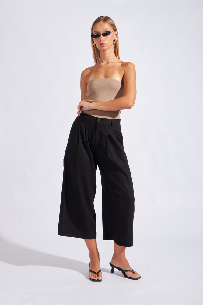 PANTALÓN CULOTTE CON PLIEGUES - 2