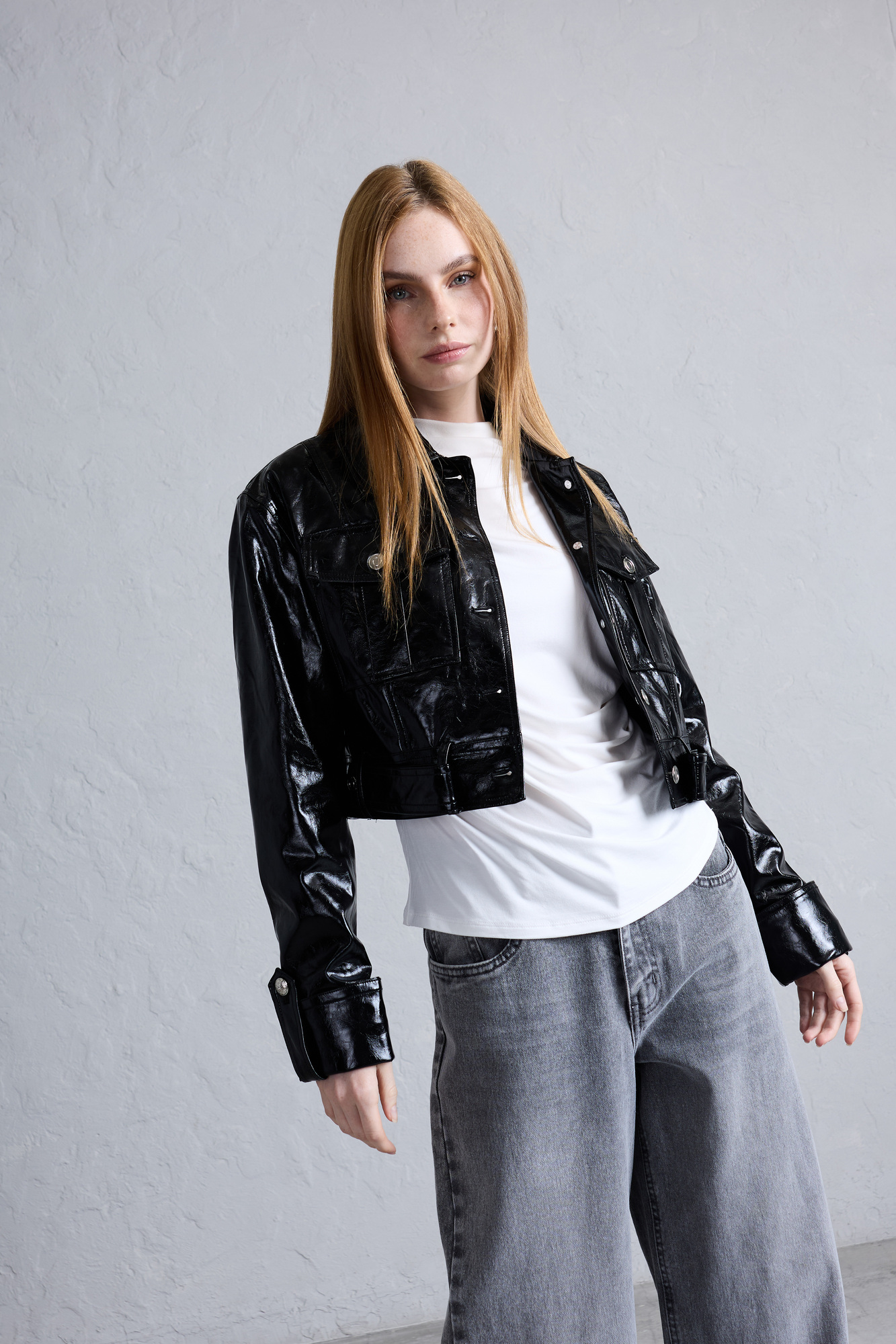CASACA LEATHER CROP - 3