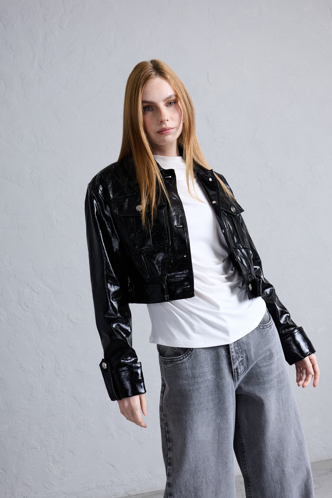 CASACA LEATHER CROP - 3