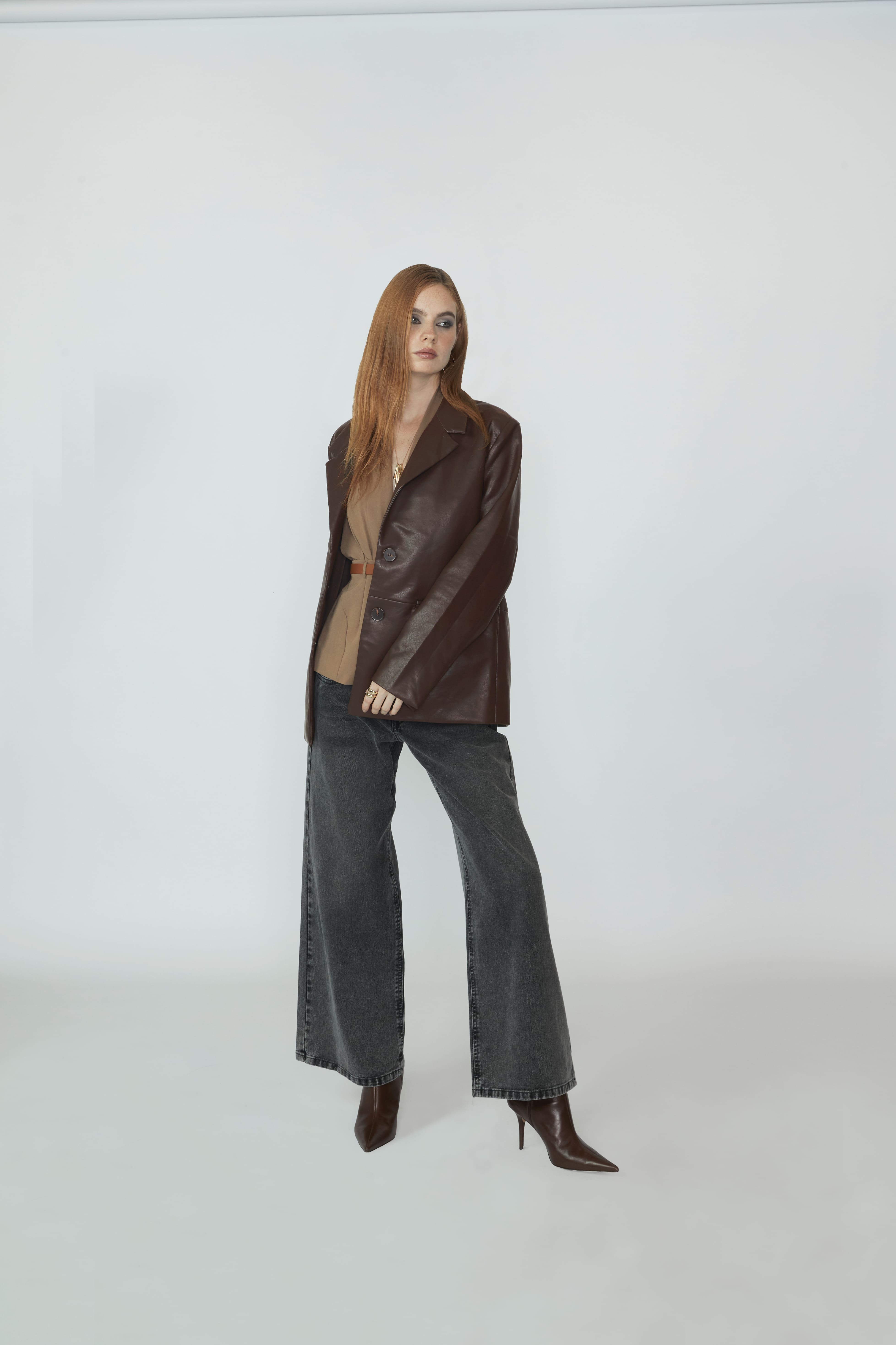 BLAZER LEATHER OVERSIZE - 3