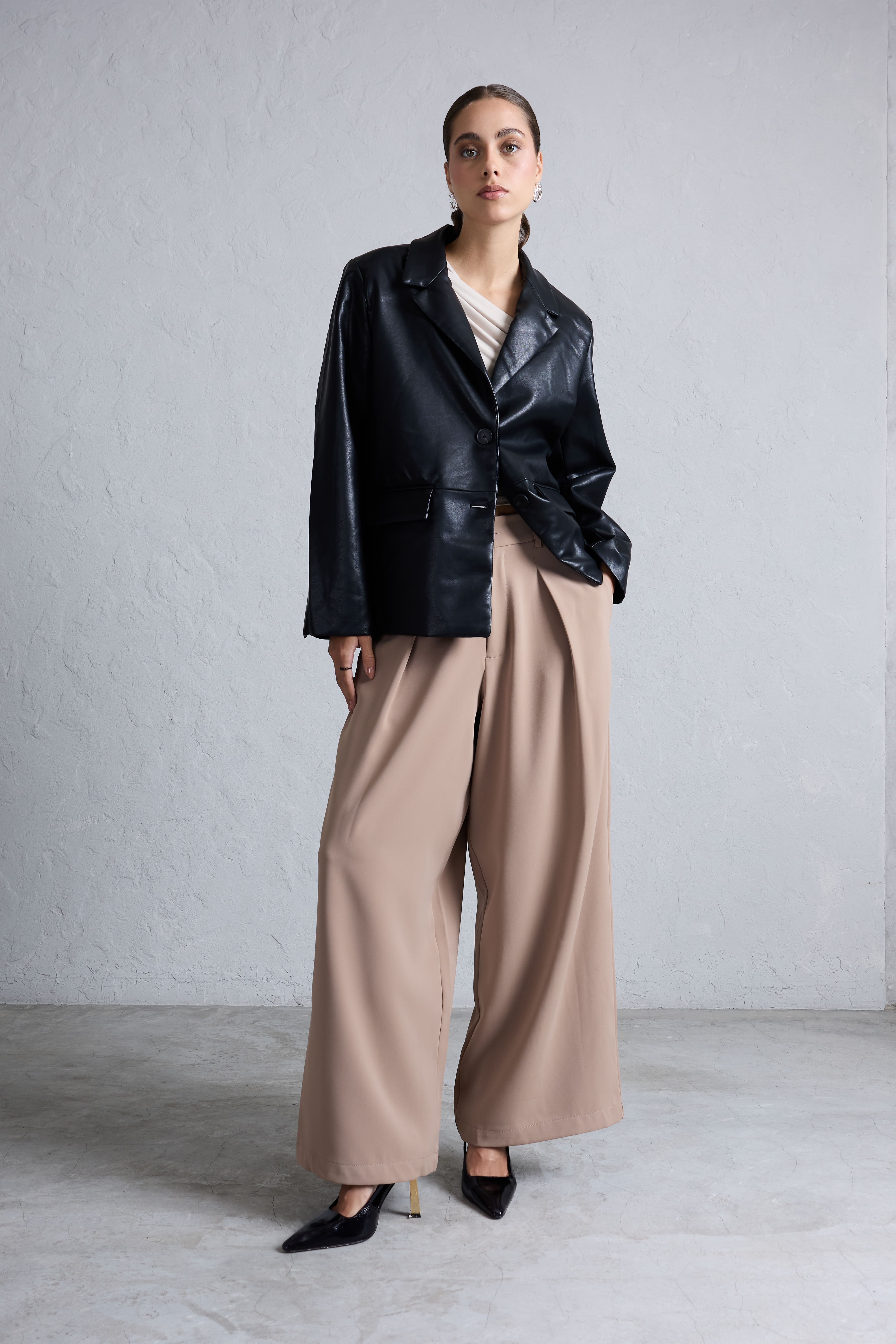 BLAZER LEATHER OVERSIZE - 4