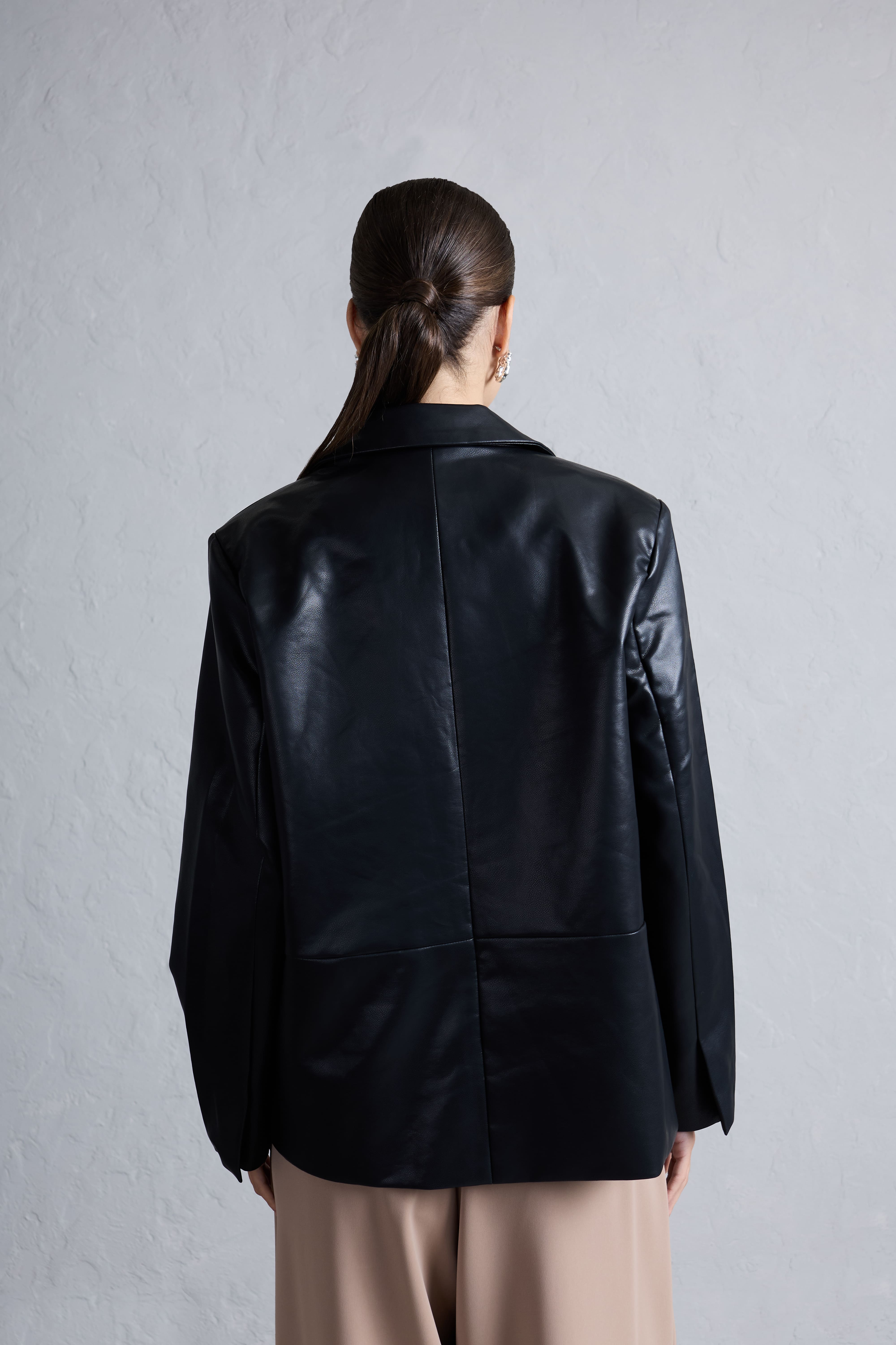 BLAZER LEATHER OVERSIZE - 5