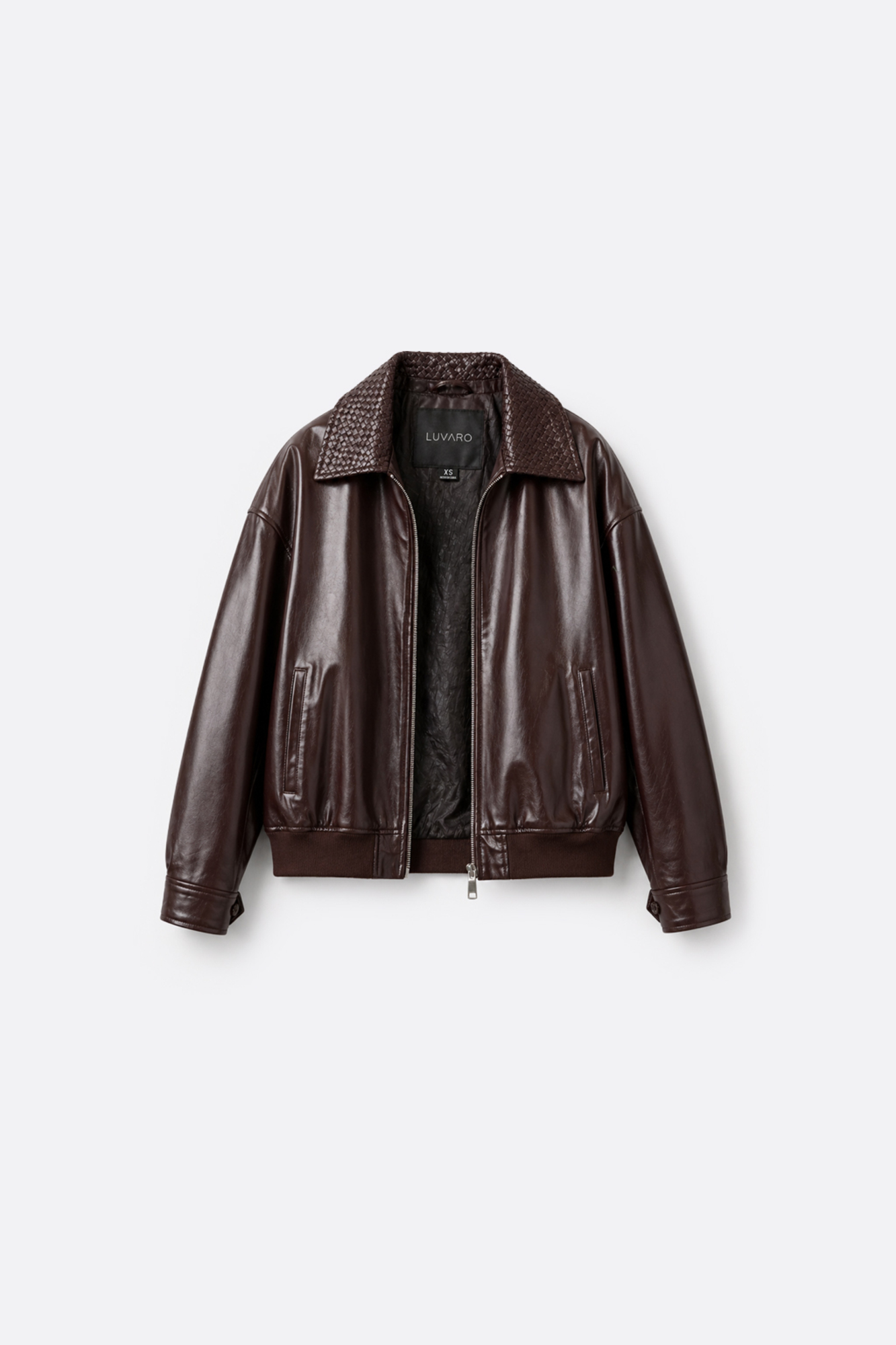 CASACA LEATHER CUELLO TEXTURA - 1