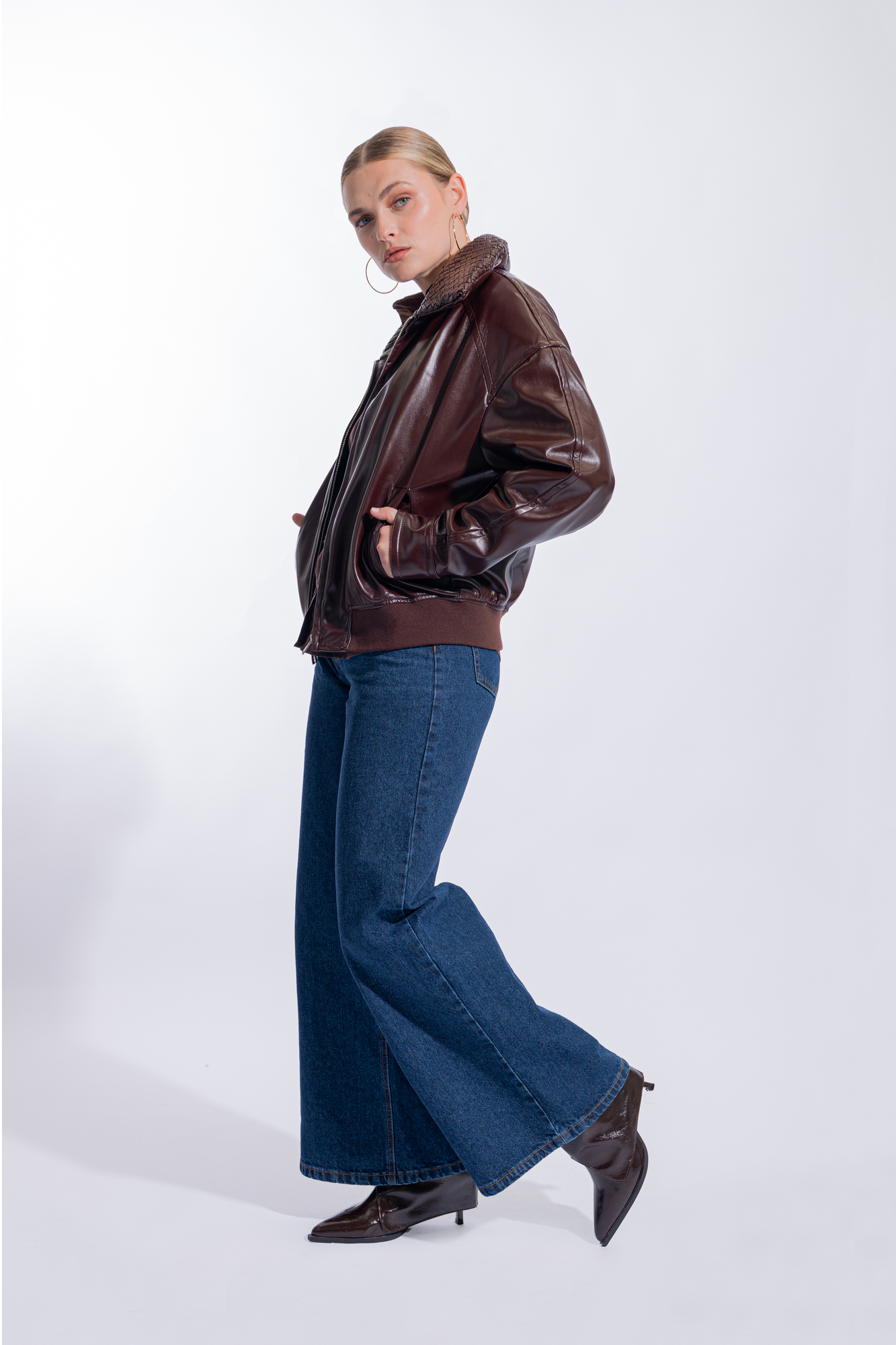 CASACA LEATHER CUELLO TEXTURA - 3
