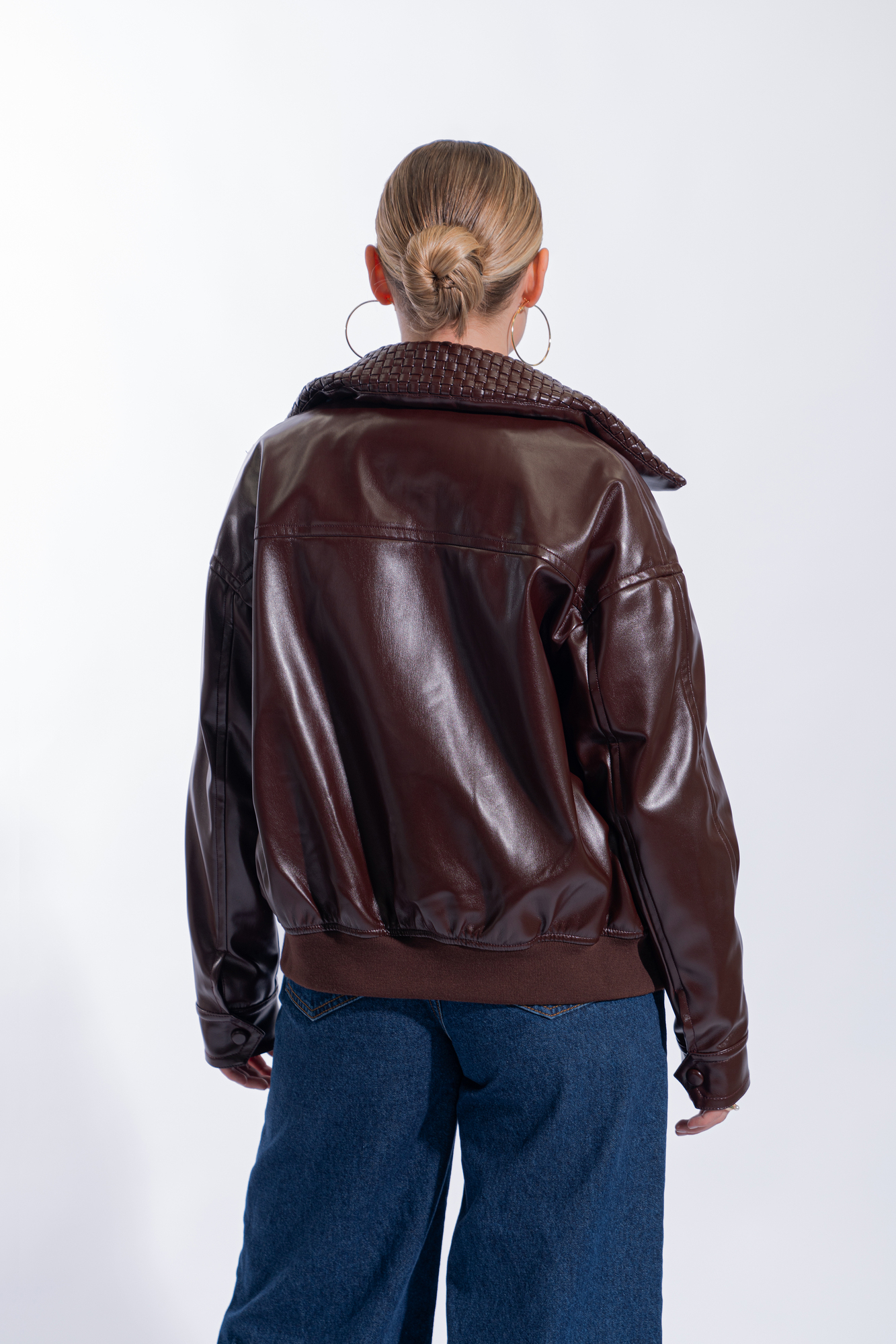 CASACA LEATHER CUELLO TEXTURA - 4