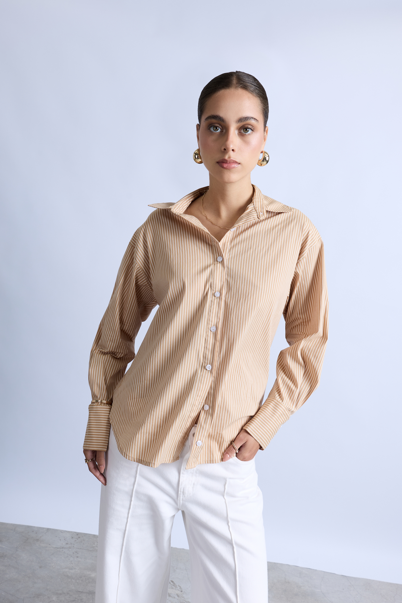 BLUSA OVERSIZE A RAYAS - 1