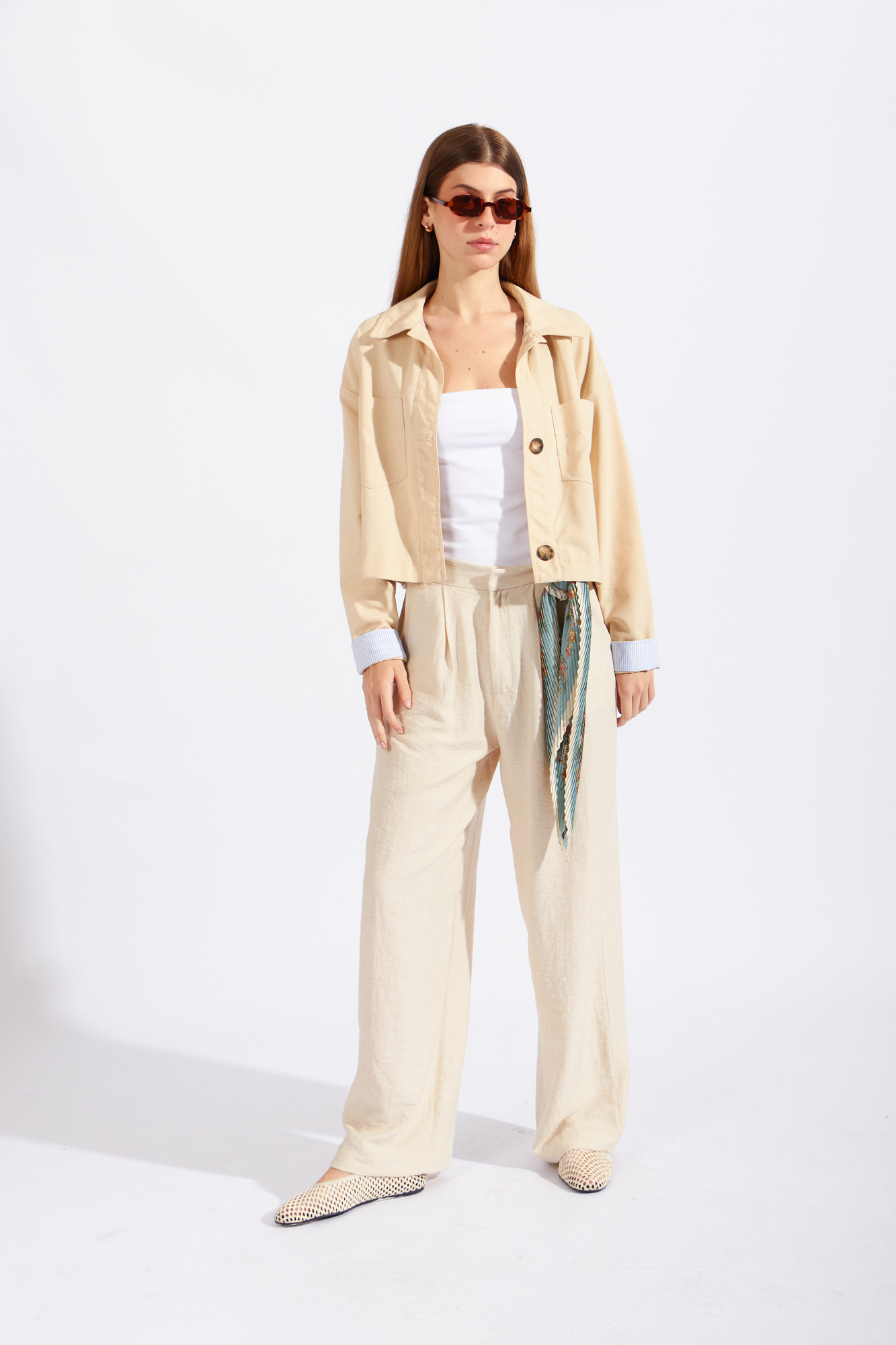 CHAQUETA CROPPED LINO - 2