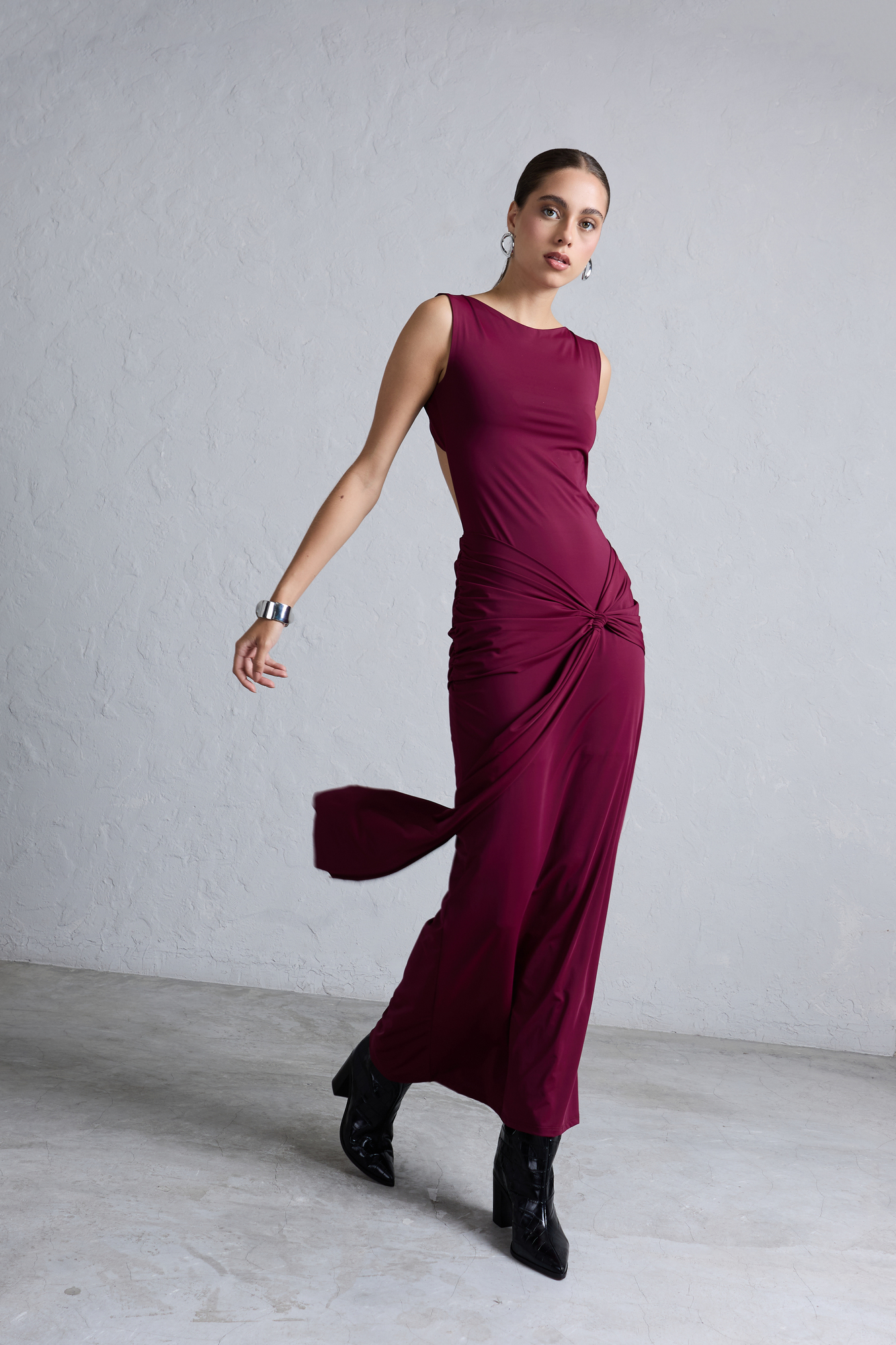 VESTIDO DRAPEADO CON CAÍDA - 1