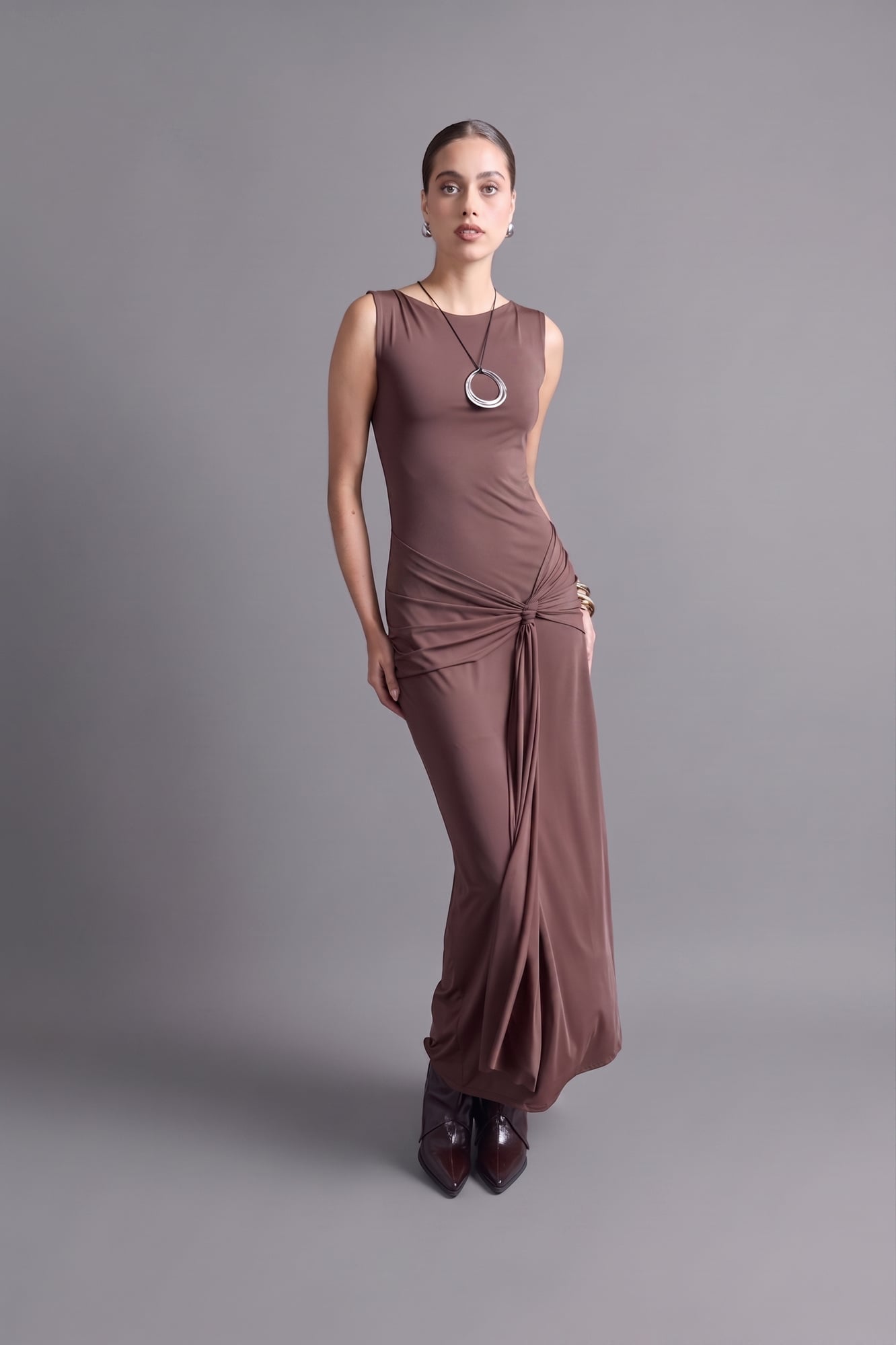 VESTIDO DRAPEADO CON CAÍDA - 1