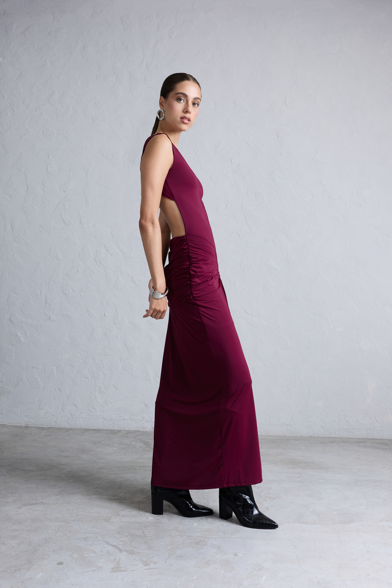 VESTIDO DRAPEADO CON CAÍDA - 2