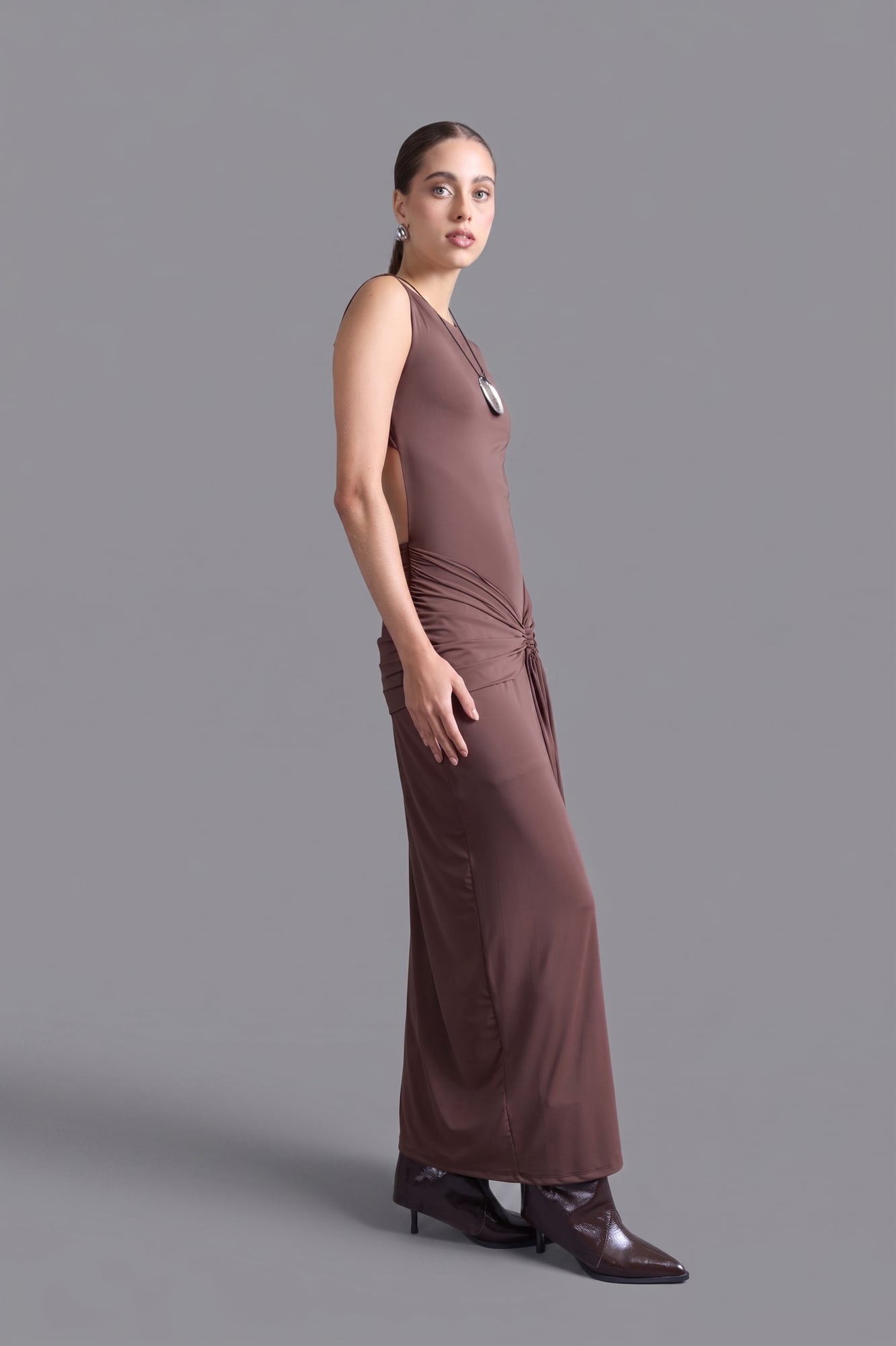 VESTIDO DRAPEADO CON CAÍDA - 2