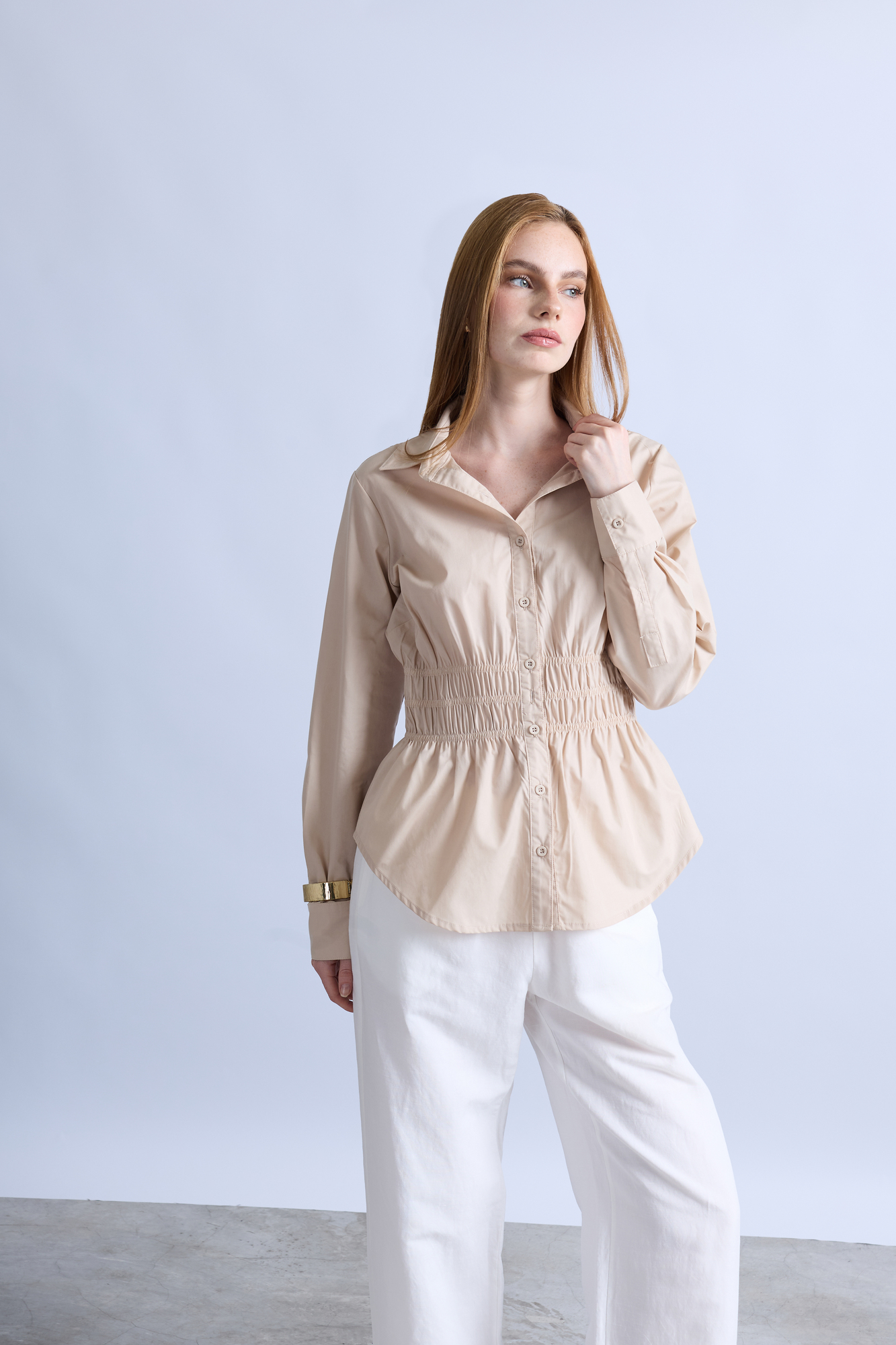 BLUSA CLÁSICA CINTURÓN - 1