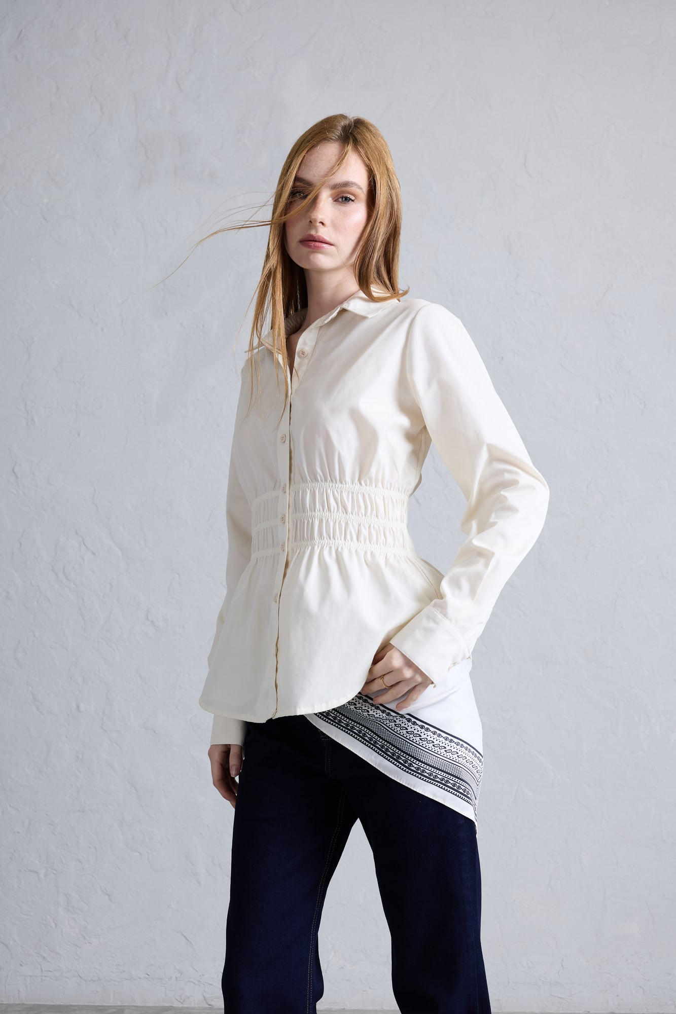 BLUSA CLÁSICA CINTURÓN - 1