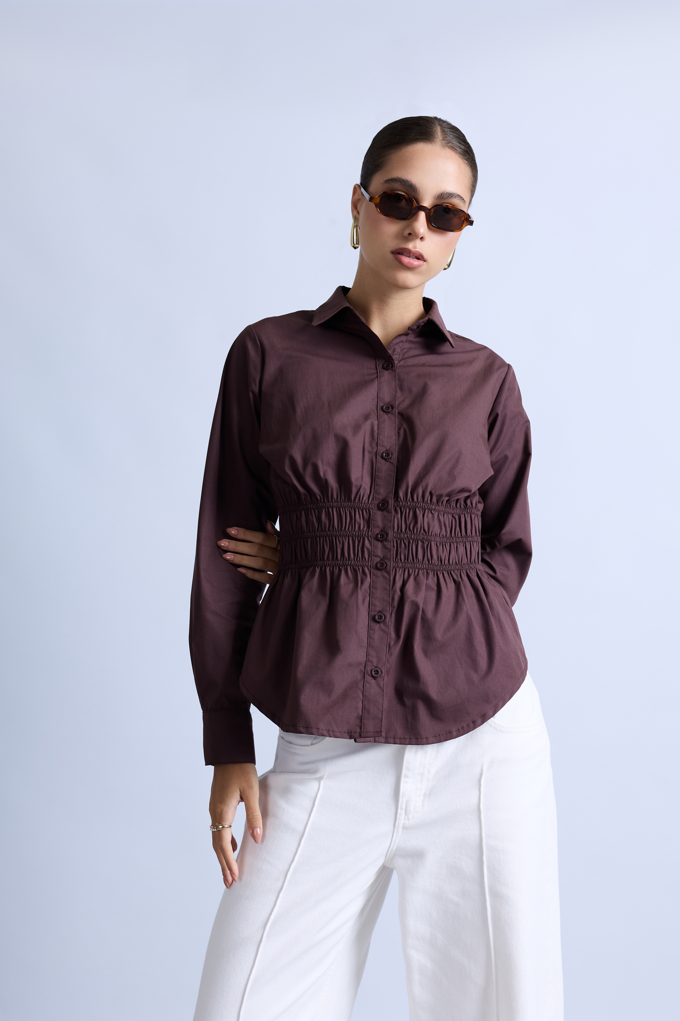BLUSA CLÁSICA CINTURÓN - 1