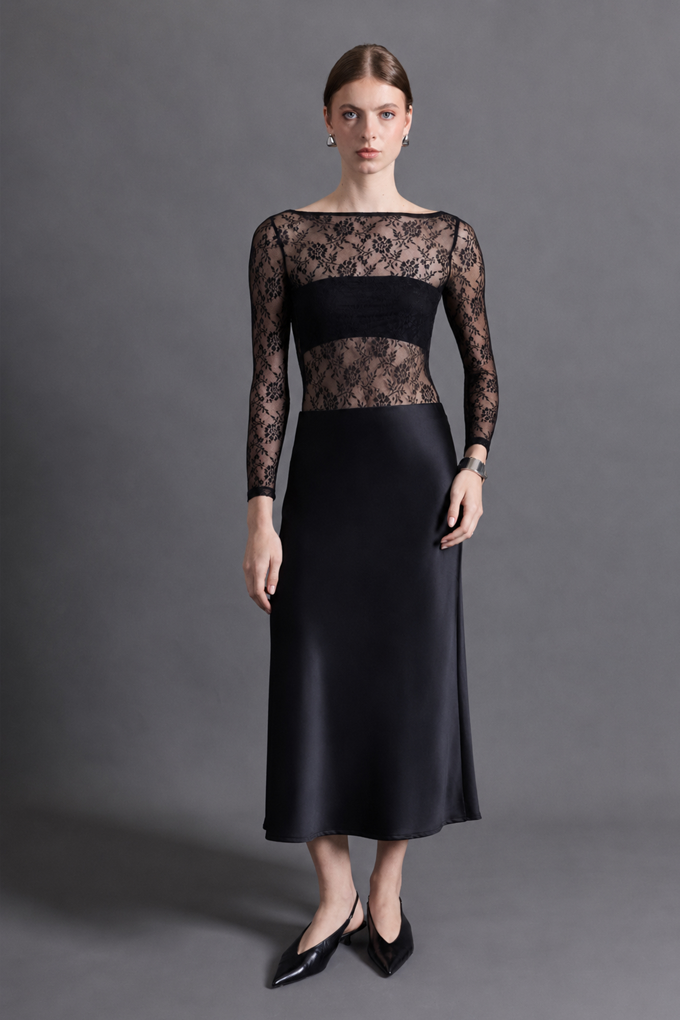 FALDA MIDI SATINADA - 3