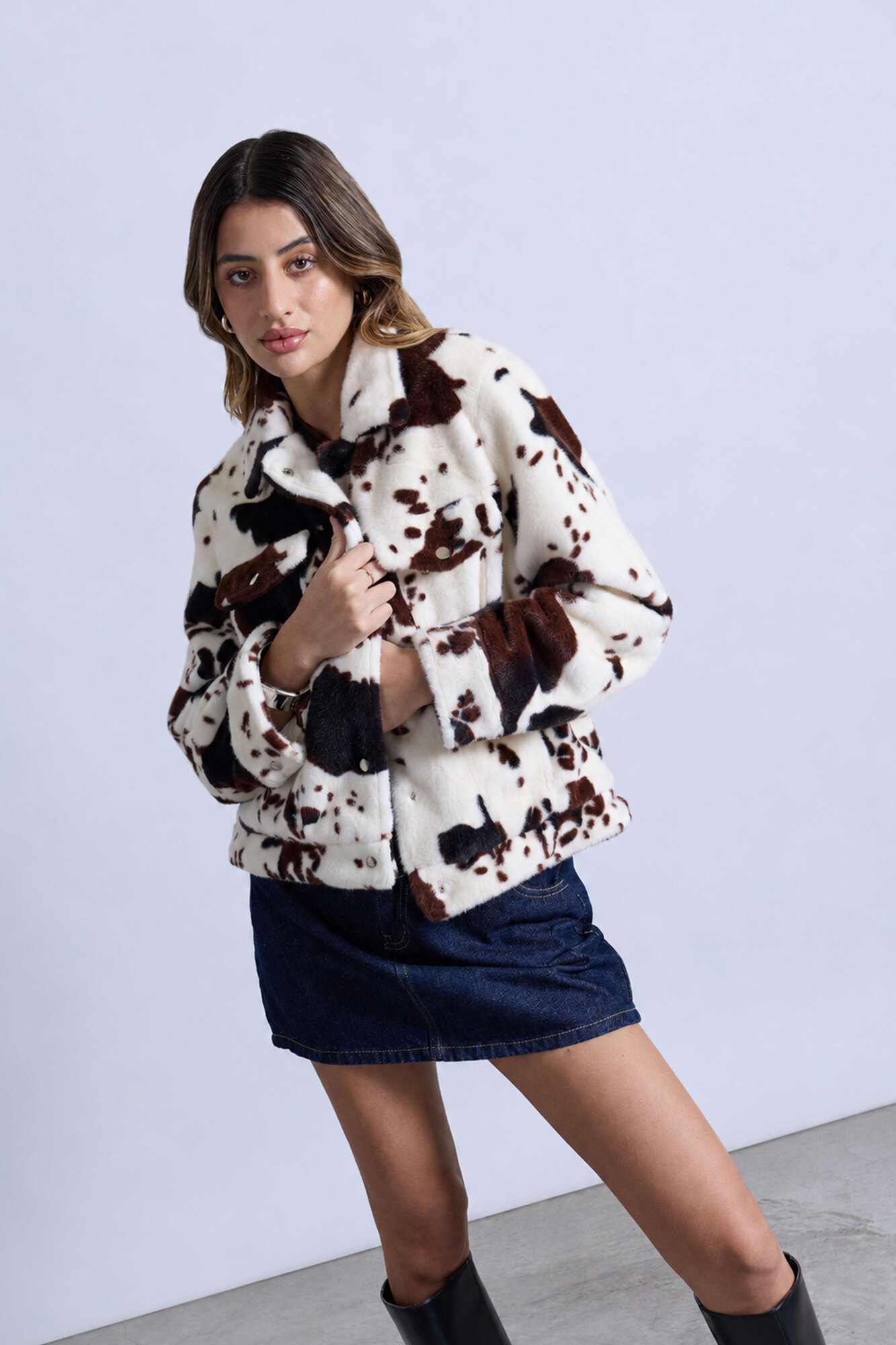 CAZADORA EFECTO PELUCHE COW - 3
