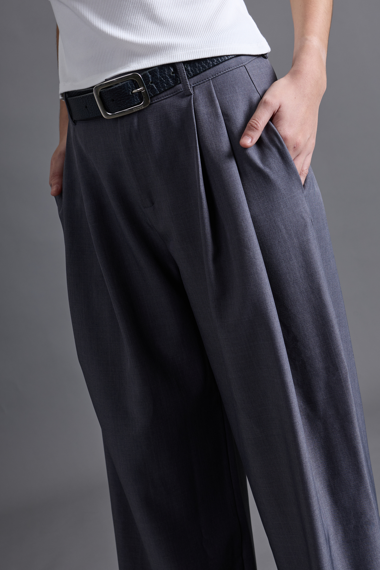 PANTALÓN WIDE LEG PLIEGUES - 3