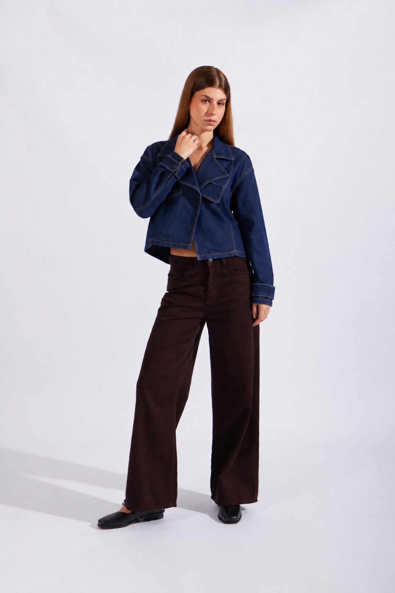CHAQUETA DENIM SOLAPA MAXI - 1