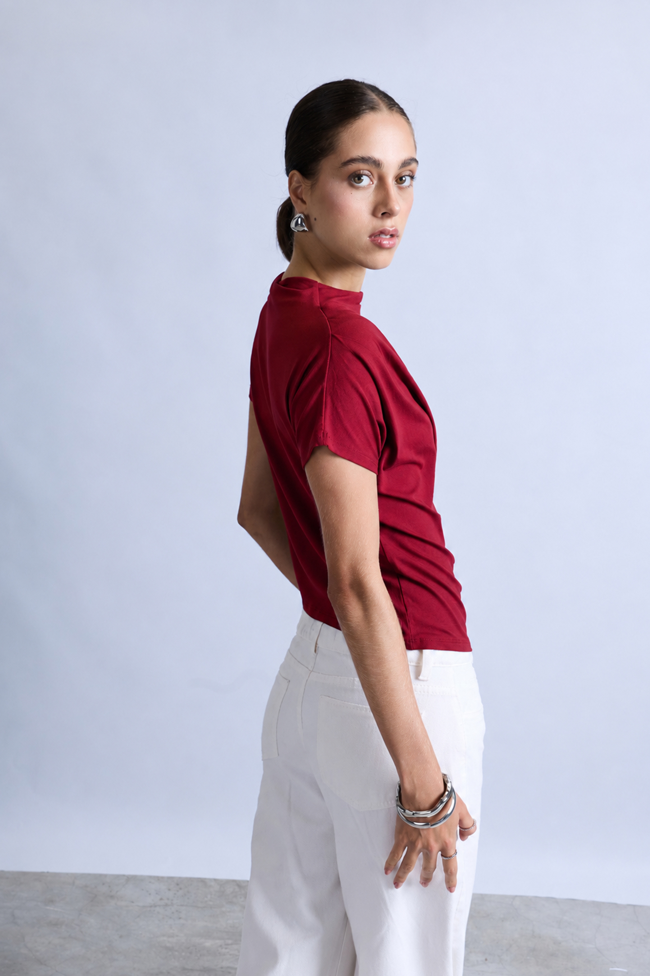 TOP DRAPEADO CUELLO MEDIO - 2