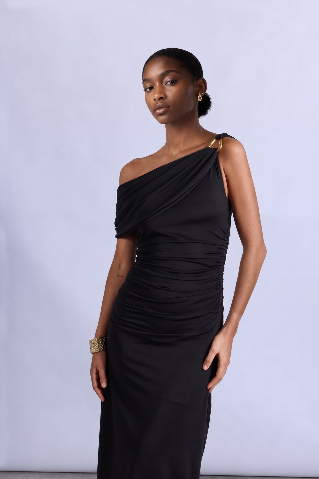 VESTIDO ONE SHOULDER DRAPEADO - 1