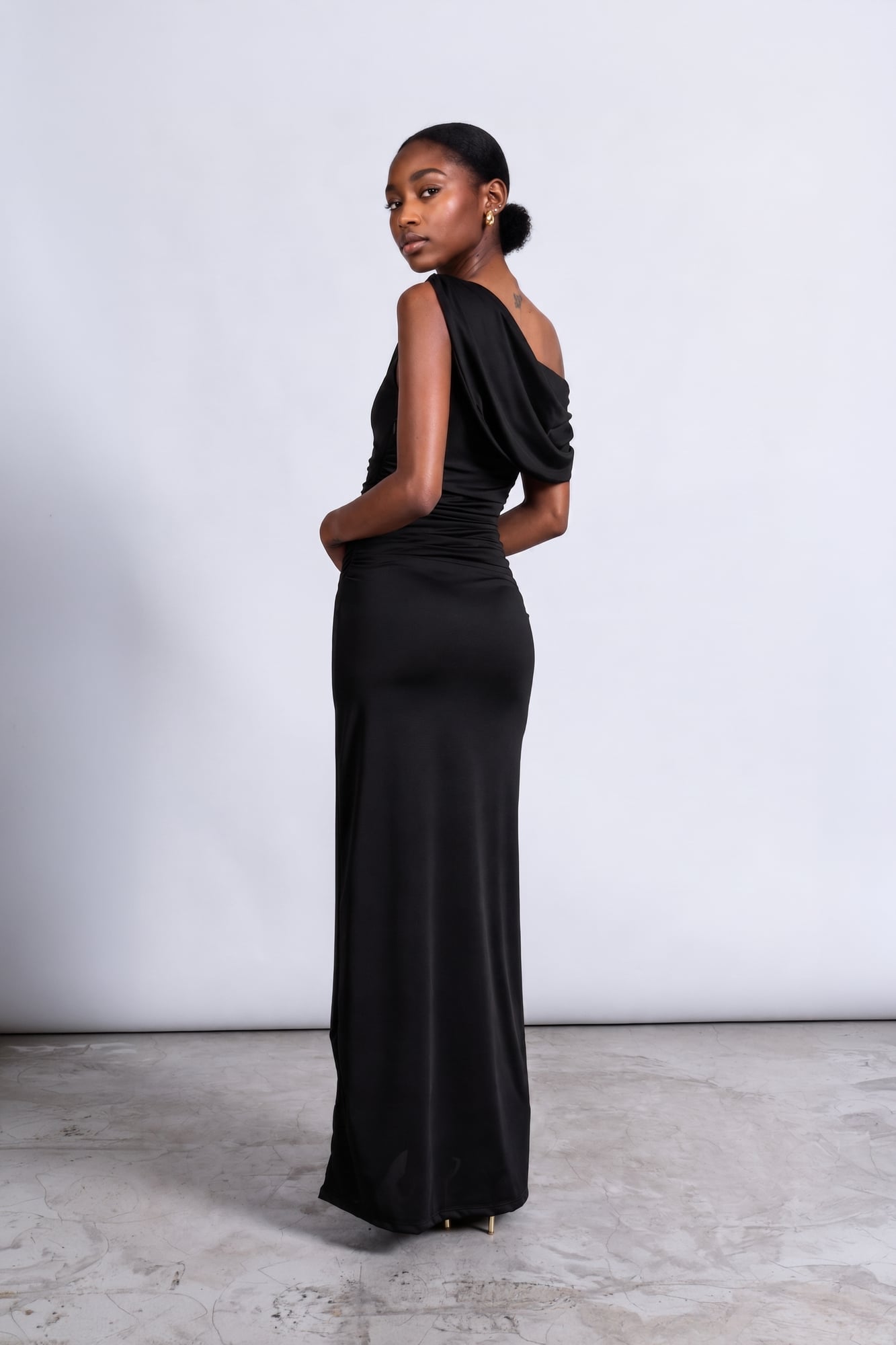 VESTIDO ONE SHOULDER DRAPEADO - 4