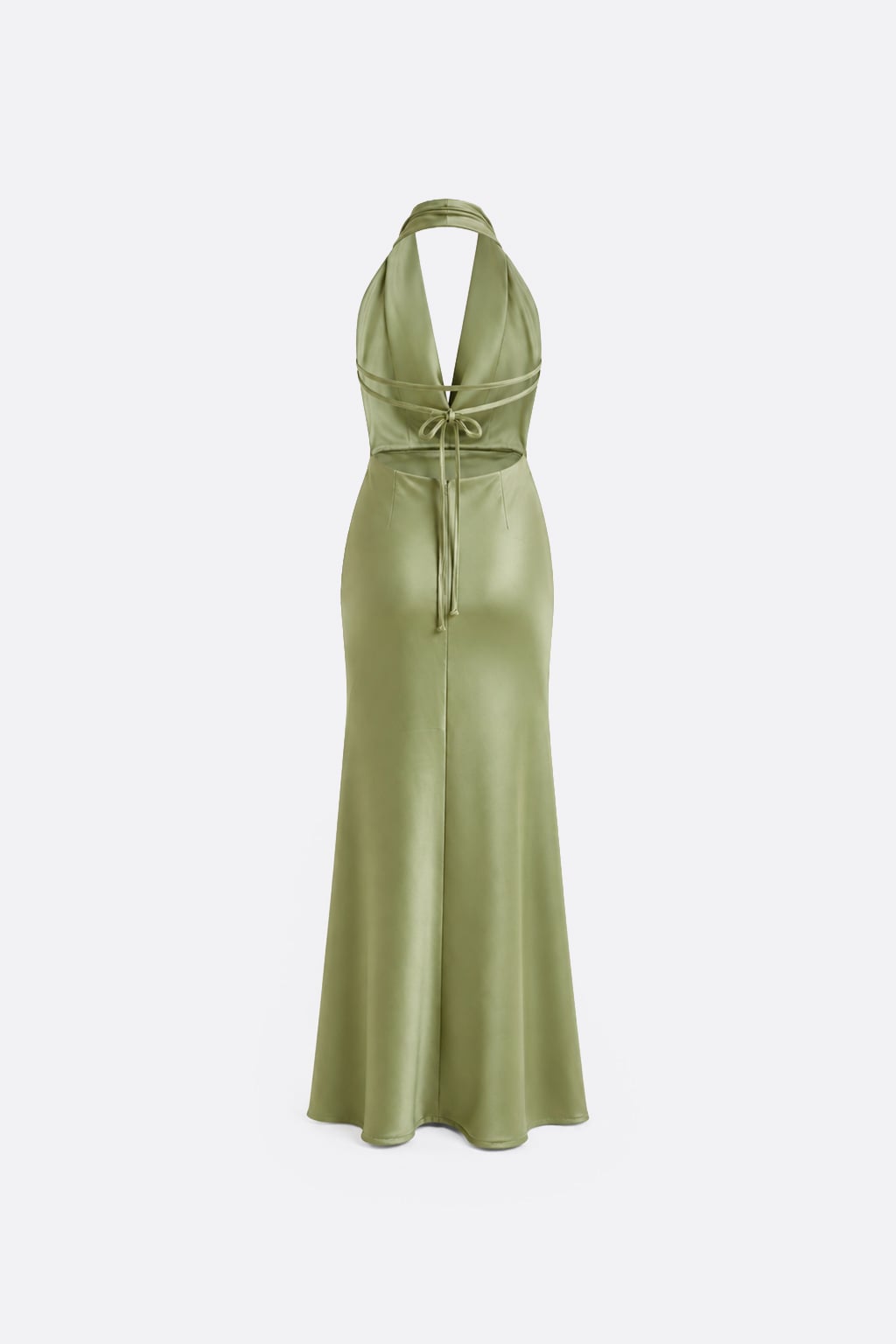 VESTIDO HALTER SATINADO - 3