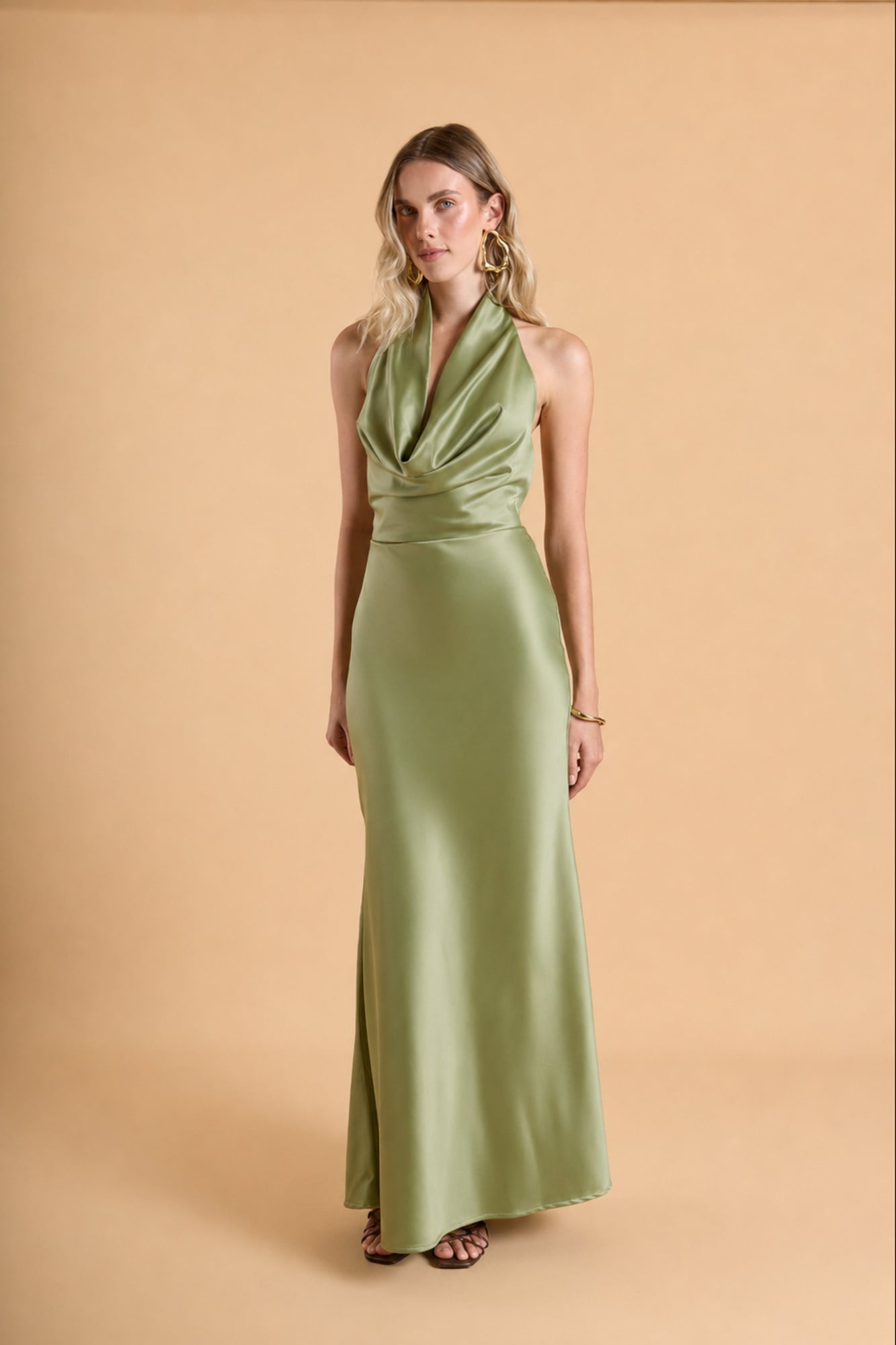 VESTIDO HALTER SATINADO - 6