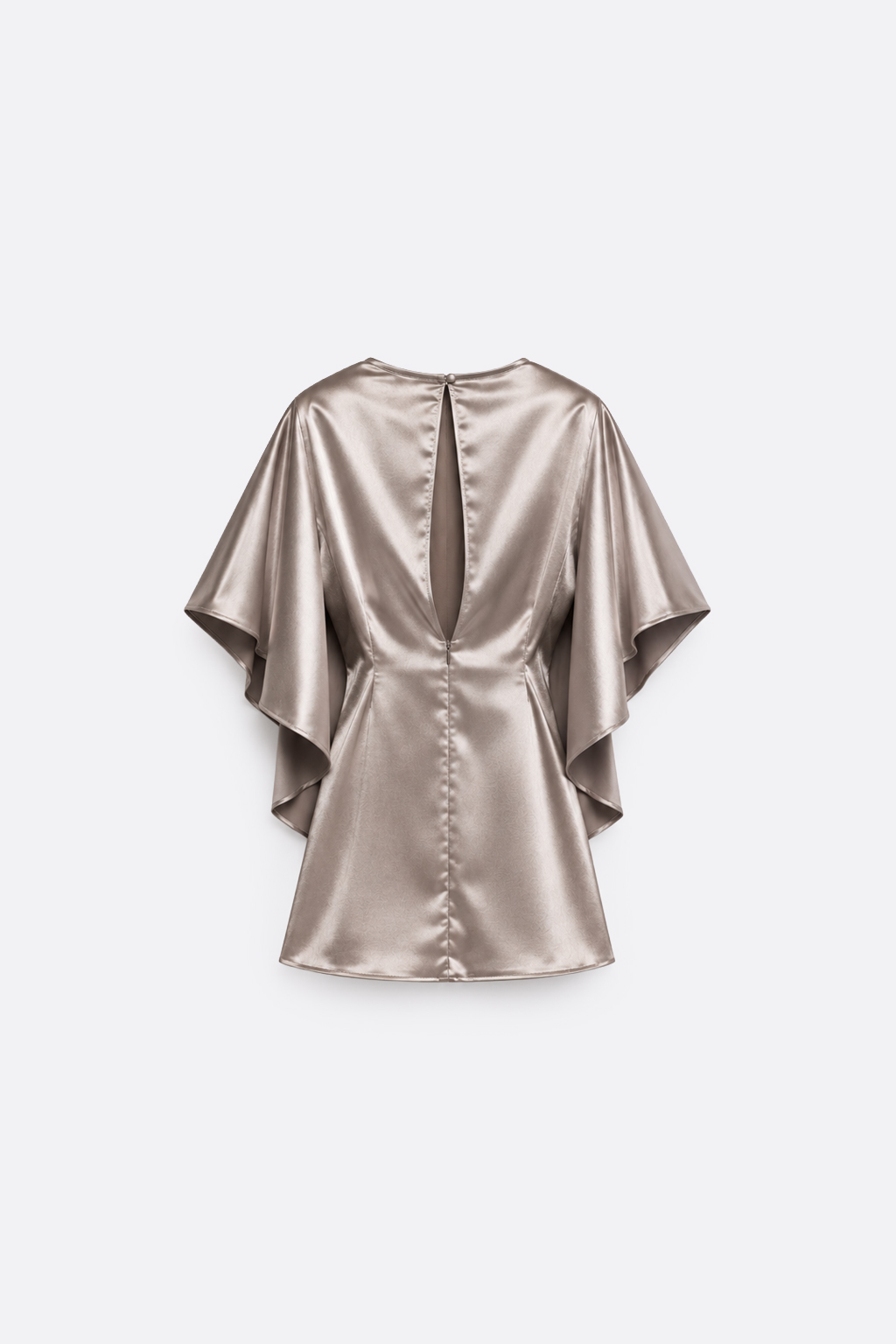 VESTIDO SATINADO MANGA KIMONO - 6