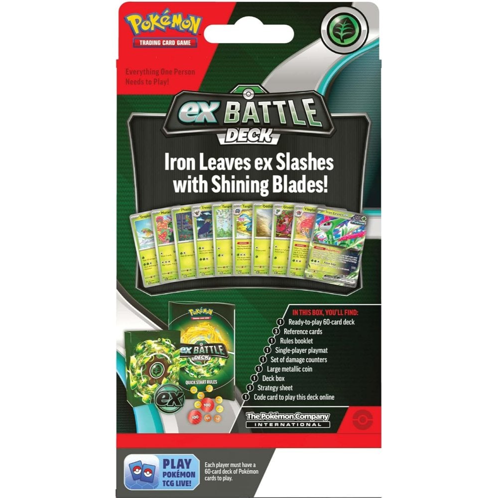 CARTAS POKEMON TCG - IRON LEAVES DECK 60 CARDS SET (INGLÉS) - 2