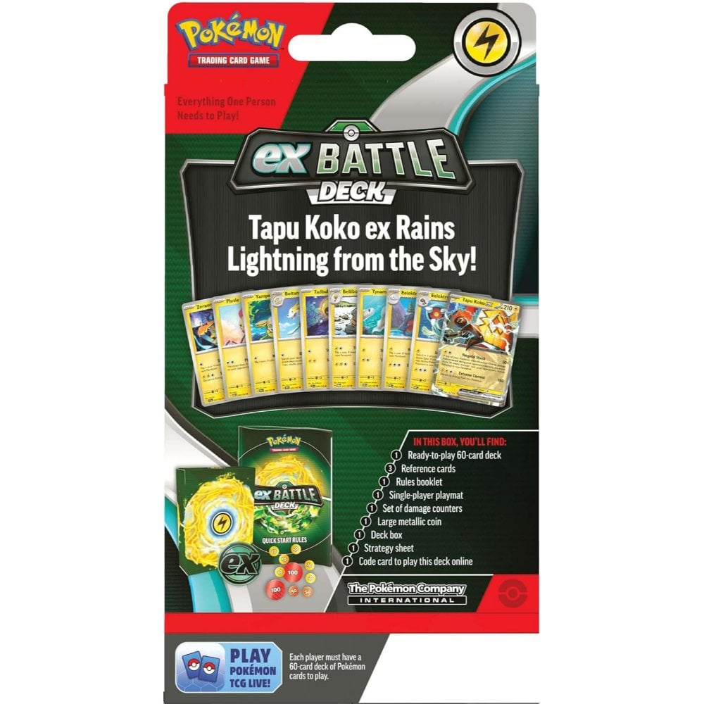CARTAS POKEMON TCG - TAPU KOKO DECK 60 CARDS SET (INGLÉS) - 2