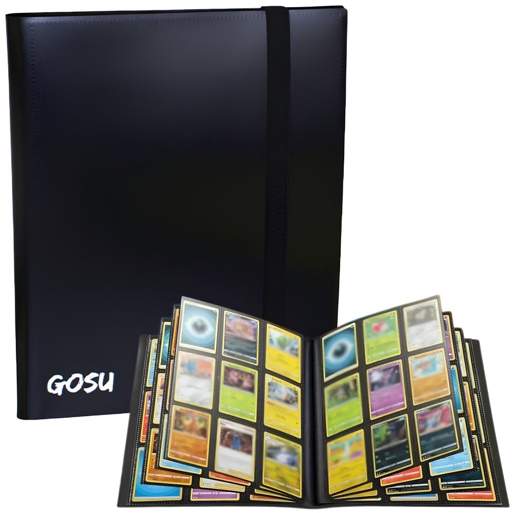 ALBUM PARA CARTAS POKEMON TCG Y MAGIC PARA 360 CARDS - NEGRO - BINDER GOSU - 1