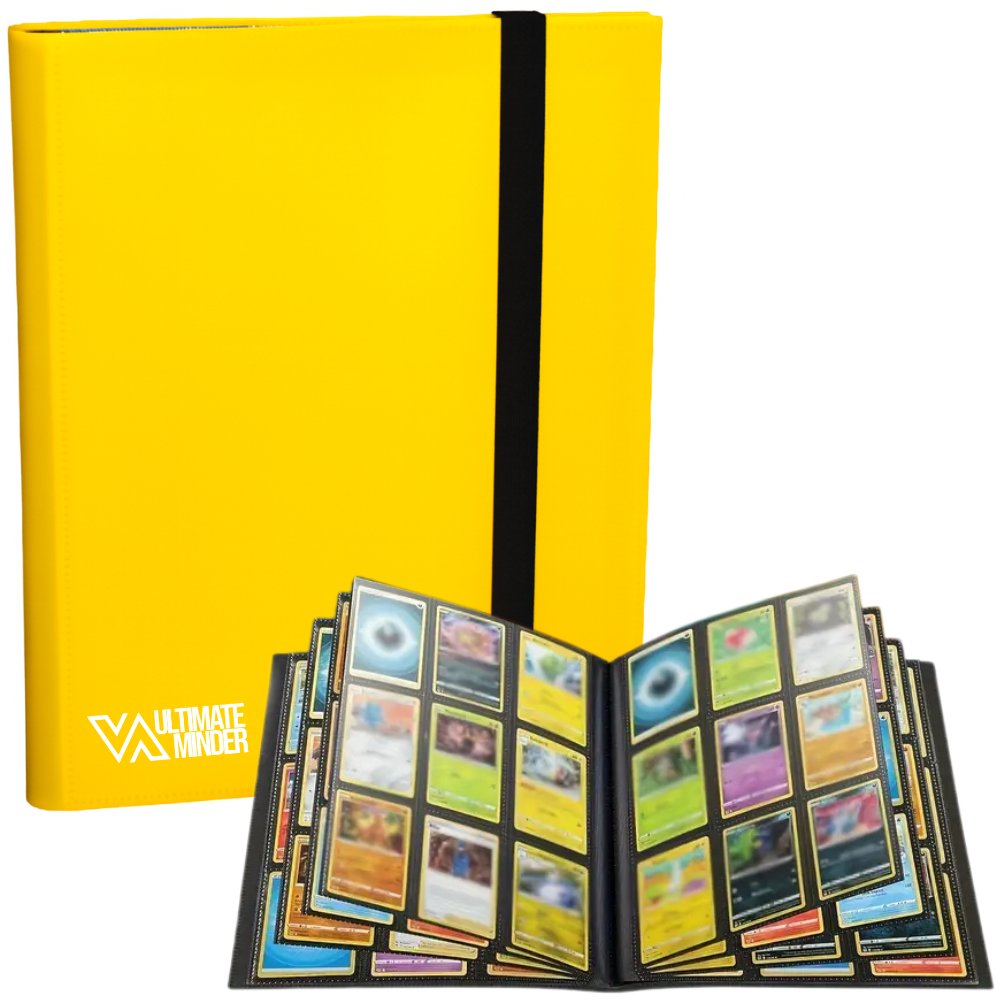 ALBUM PARA CARTAS POKEMON TCG Y MAGIC PARA 360 CARDS - AMARILLO - BINDER ULTIMATE - 1