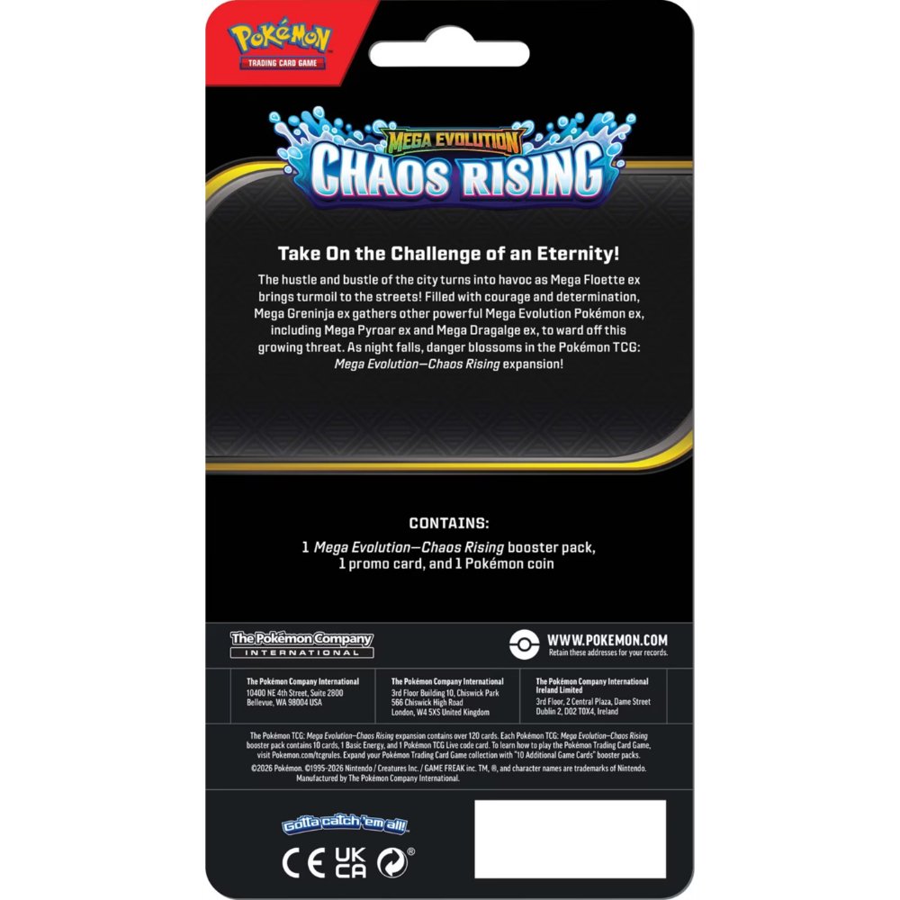 CARTAS POKEMON TCG - SOBRE CHAOS RISING BOOSTER 10 CARDS Y TOXEL (INGLÉS) - 2