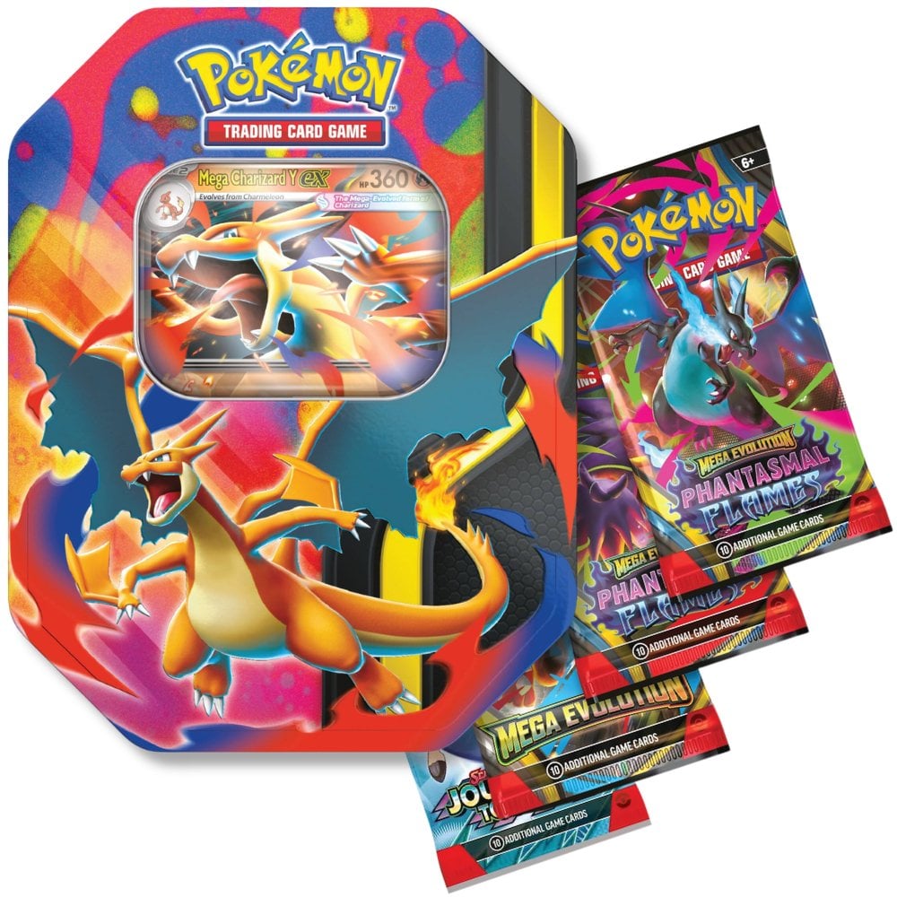 CARTAS POKEMON TCG - MEGA CHARIZARD Y 40 CARDS Y LATA COLECCIONABLE (ESPAÑOL) - 1