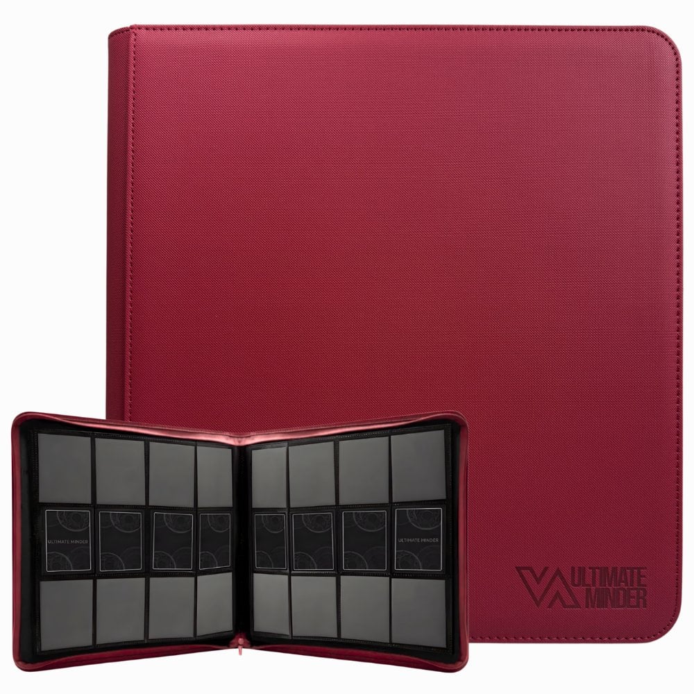 ALBUM CON CIERRE PARA CARTAS POKEMON TCG Y MAGIC PARA 480 CARDS - ROJO - FOLDER BINDER ULTIMATE - 1