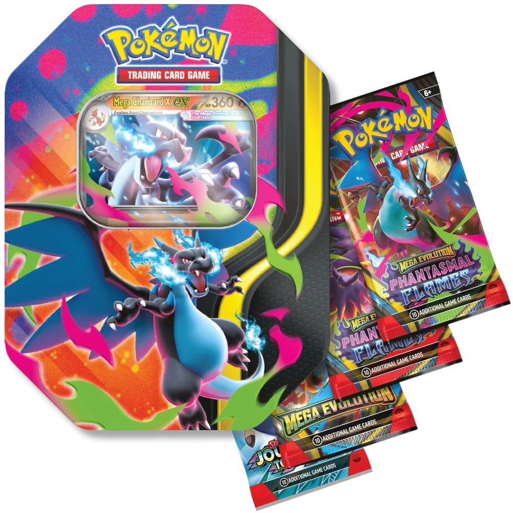 CARTAS POKEMON TCG - MEGA CHARIZARD X 40 CARDS Y LATA COLECCIONABLE (ESPAÑOL) - 1