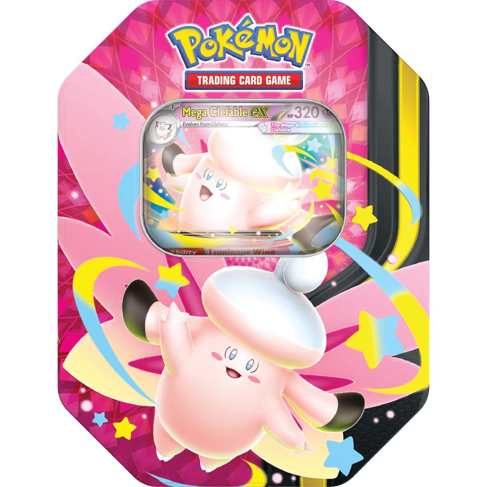 CARTAS POKEMON TCG MEGA CLEFABLE - 40 CARDS Y LATA COLECCIONABLE (ESPAÑOL) - 4