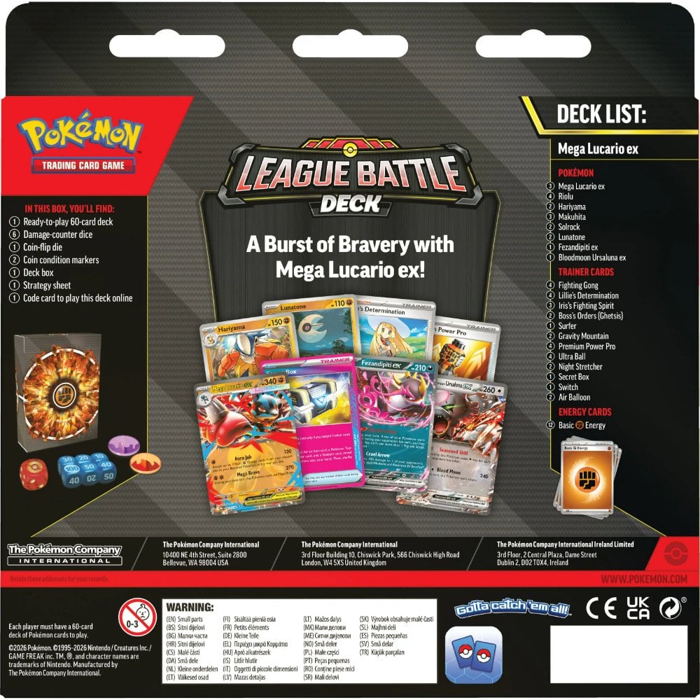 CARTAS POKEMON TCG BATTLE DECK - MEGA LUCARIO CARDS SET (INGLÉS) - 4