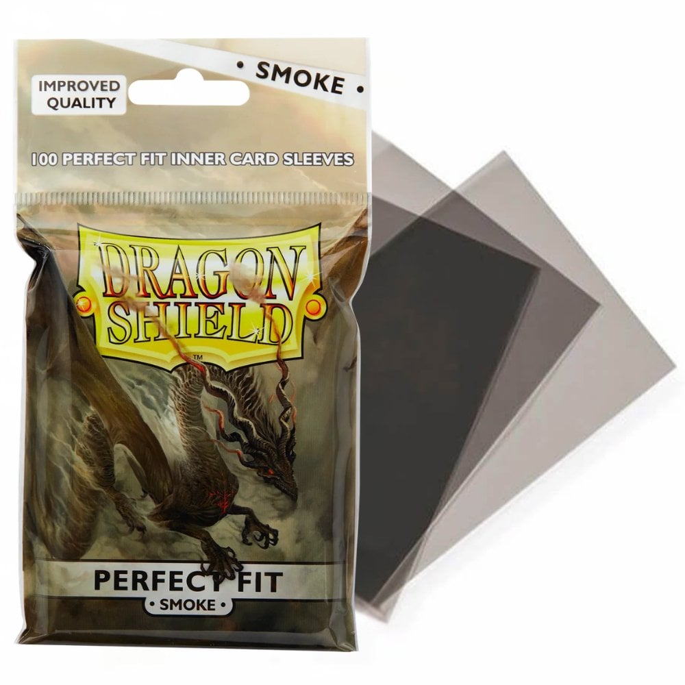 FUNDAS MICAS SLEEVES PERFECT FIT PARA CARTAS POKEMON TCG Y MAGIC PARA 100 CARDS - DRAGON SHIELD - 1
